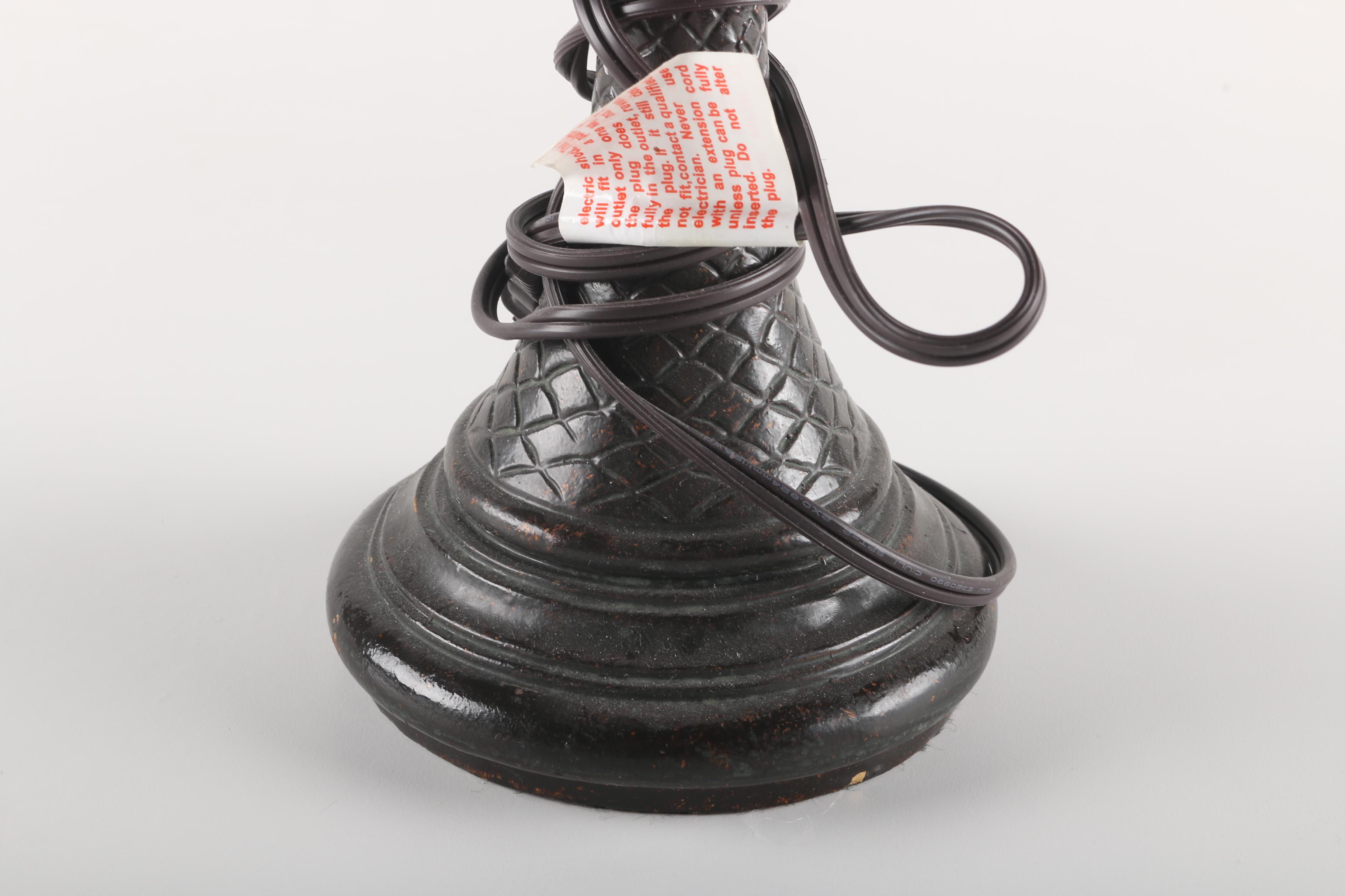 Rattan Palm Tree Table Lamp