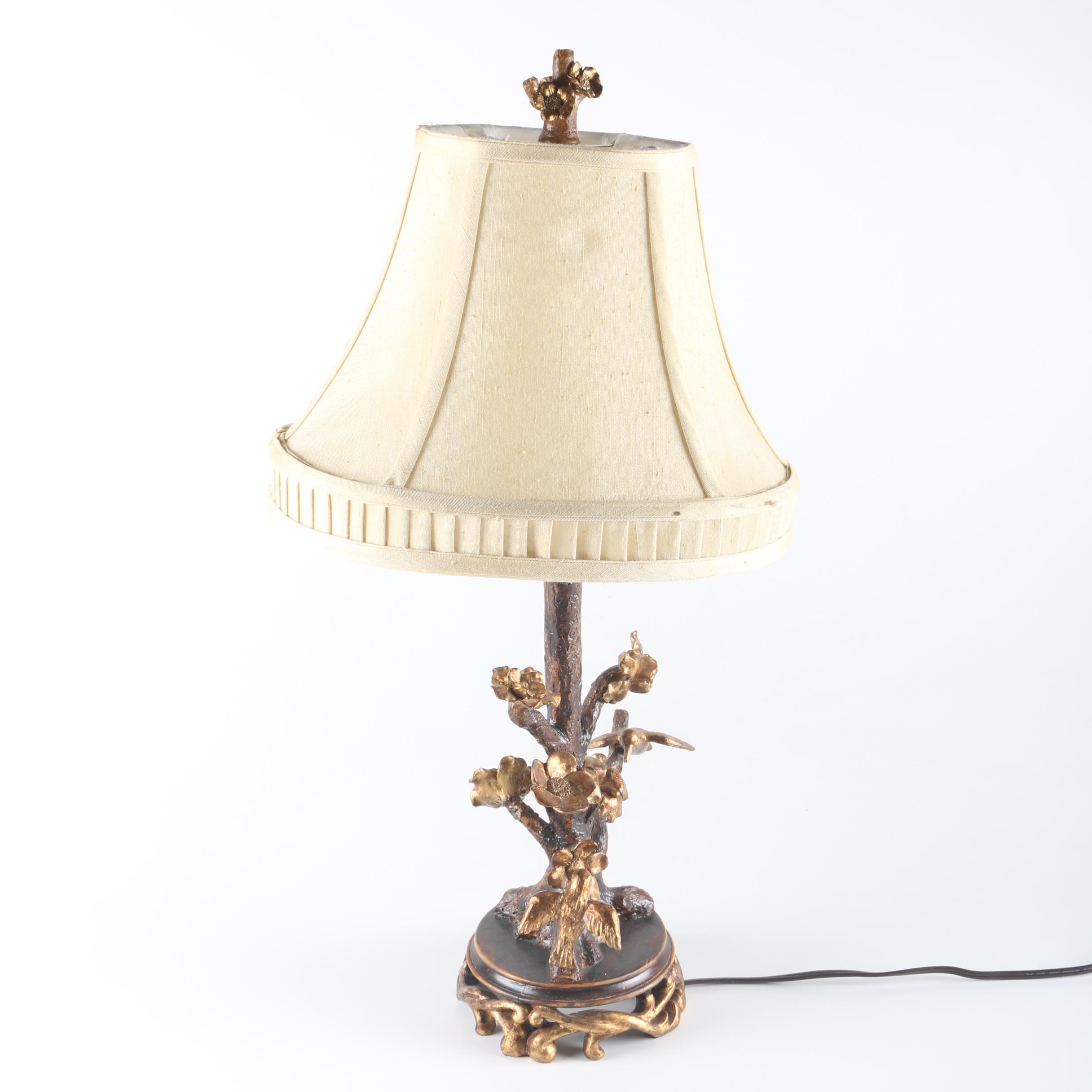 Apple Blossom  and Humming Bird Tree Lamp