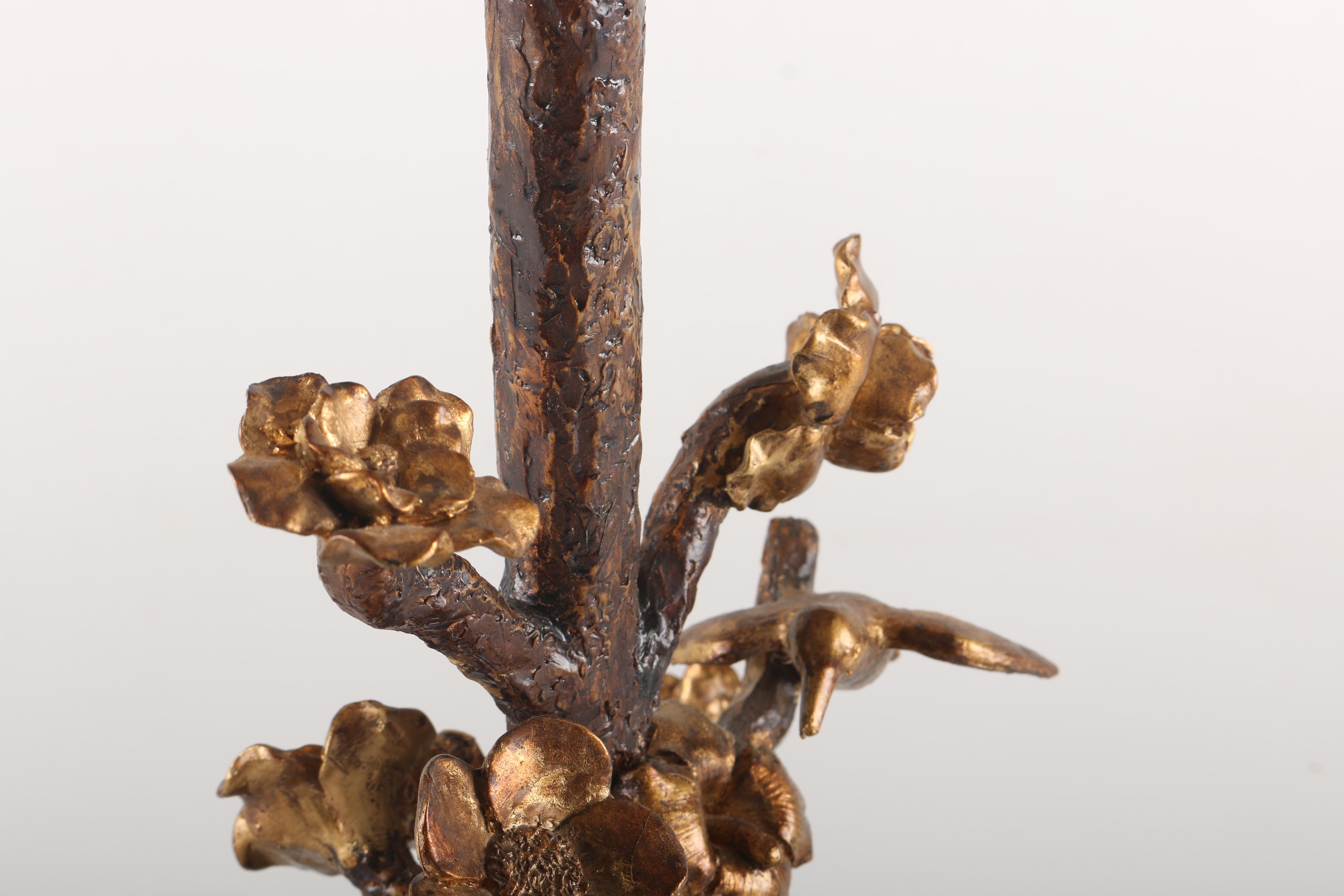 Apple Blossom  and Humming Bird Tree Lamp