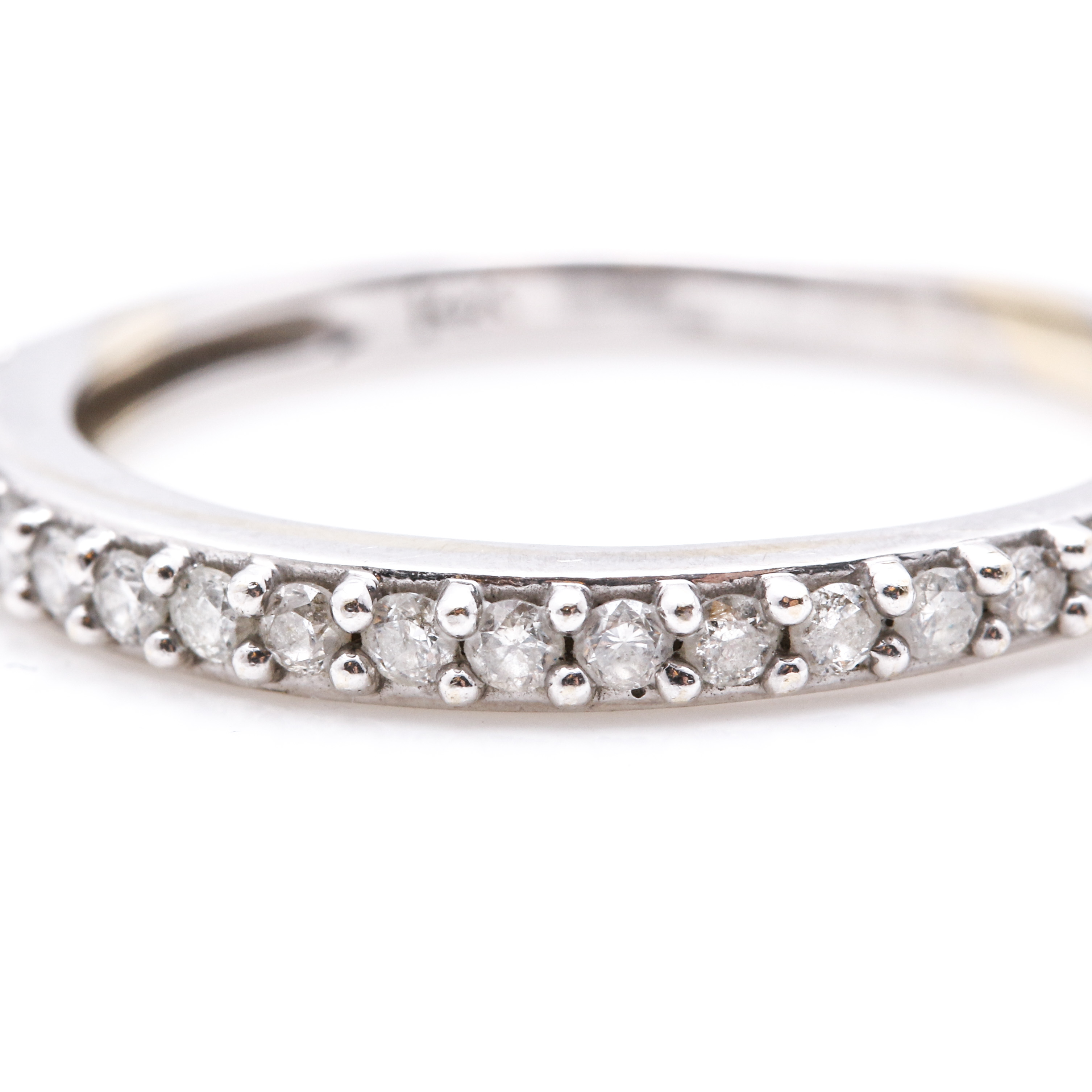 14K White Gold and Diamond Demi Parure