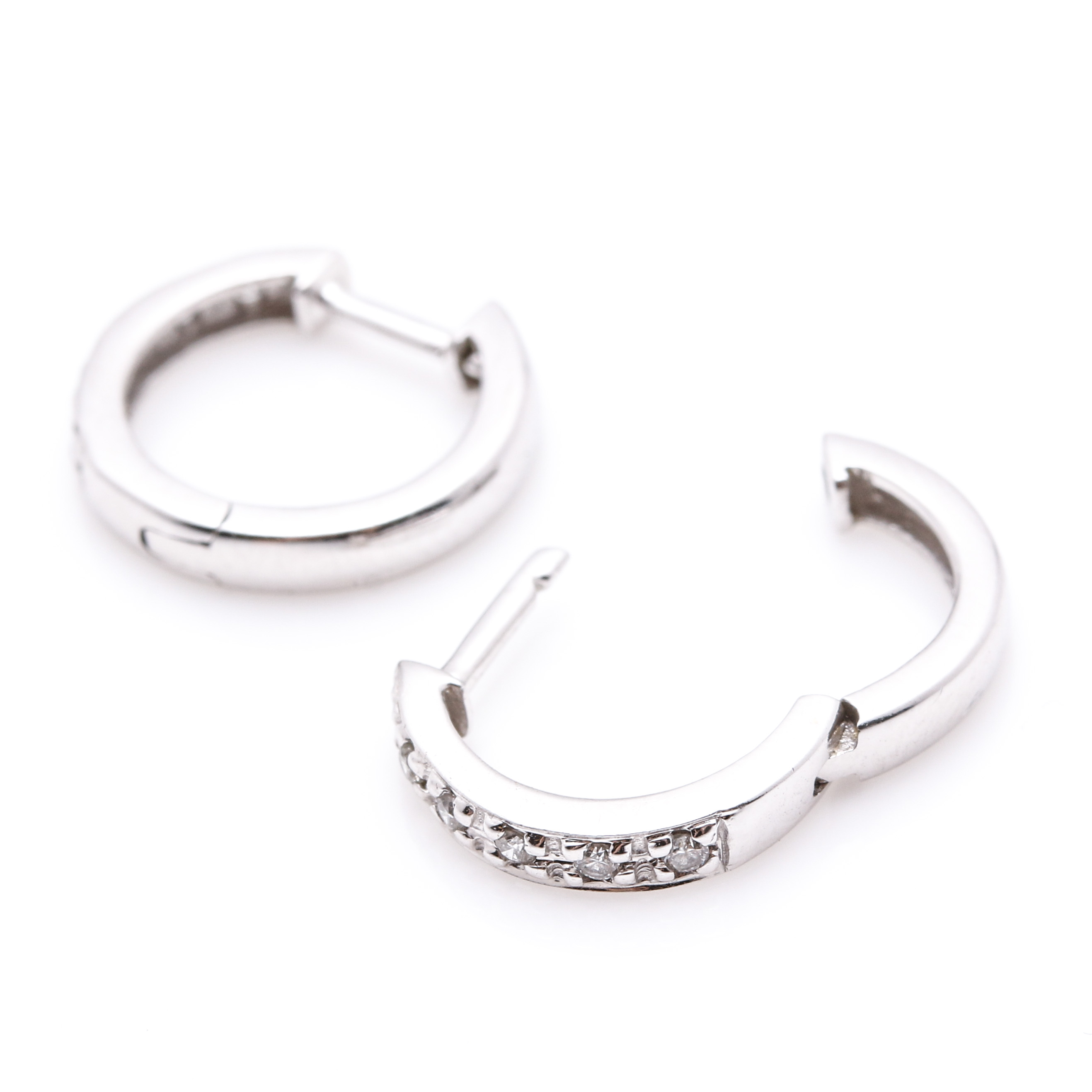 14K White Gold and Diamond Demi Parure