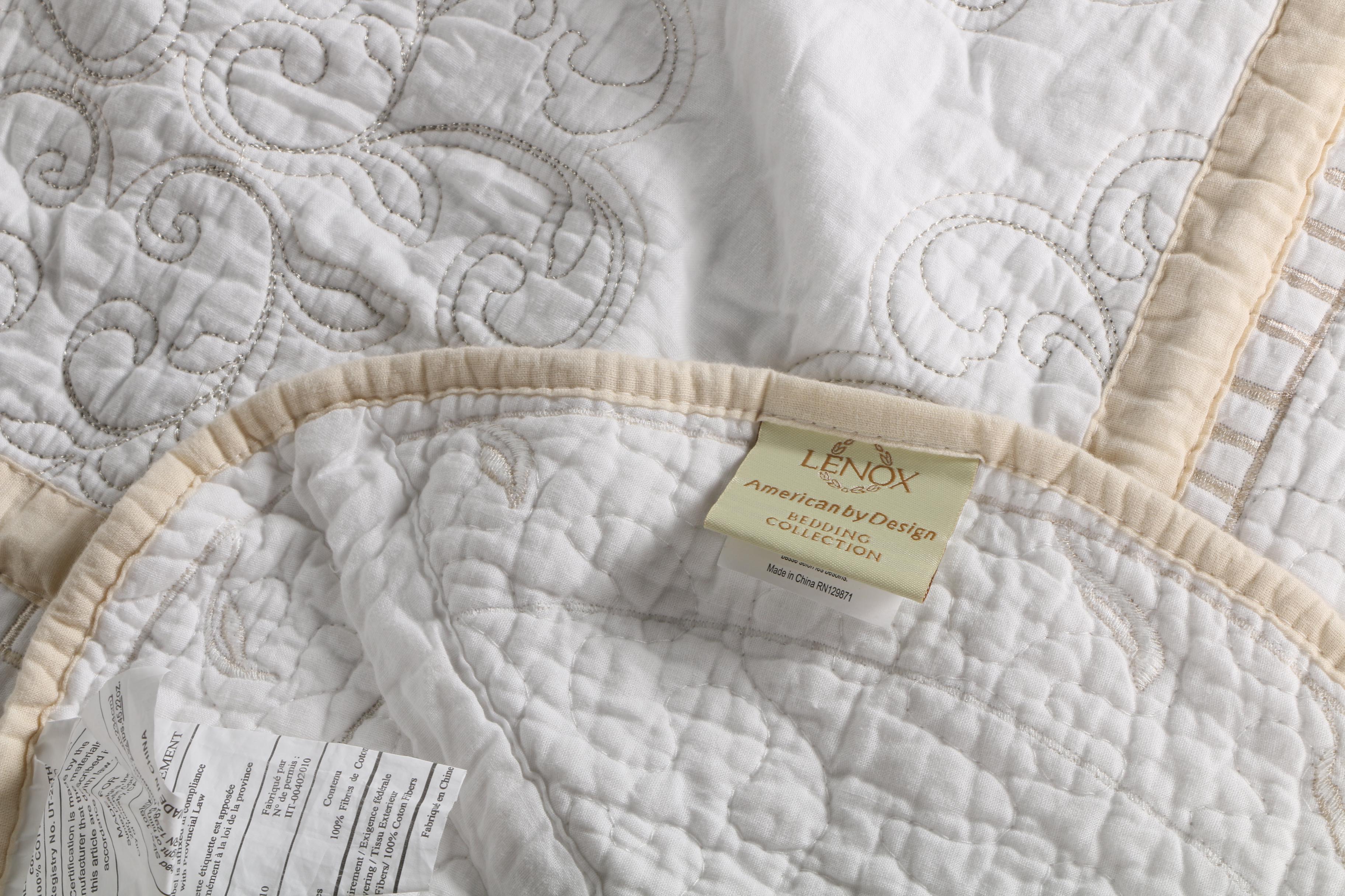 Lenox "Opal Innocence" Quilted Bed Set
