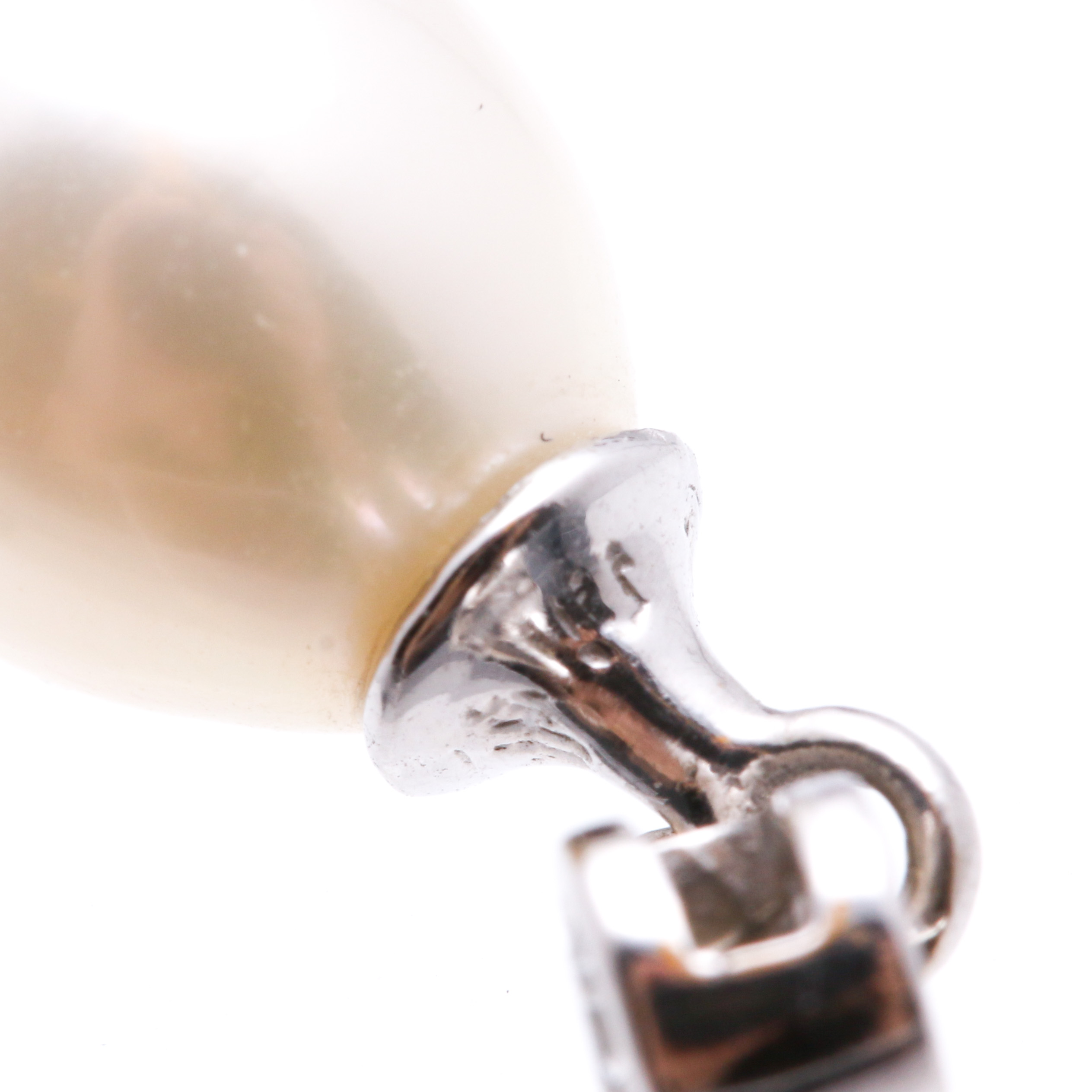 14K White Gold Gemstone and Diamond Pendants