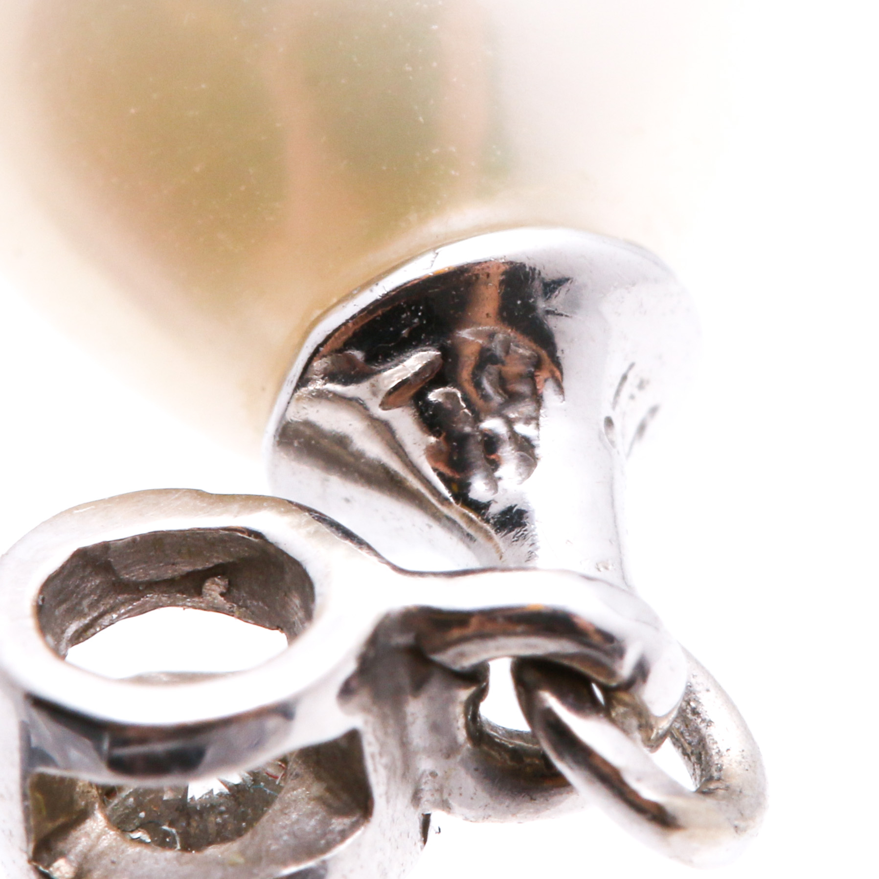 14K White Gold Gemstone and Diamond Pendants