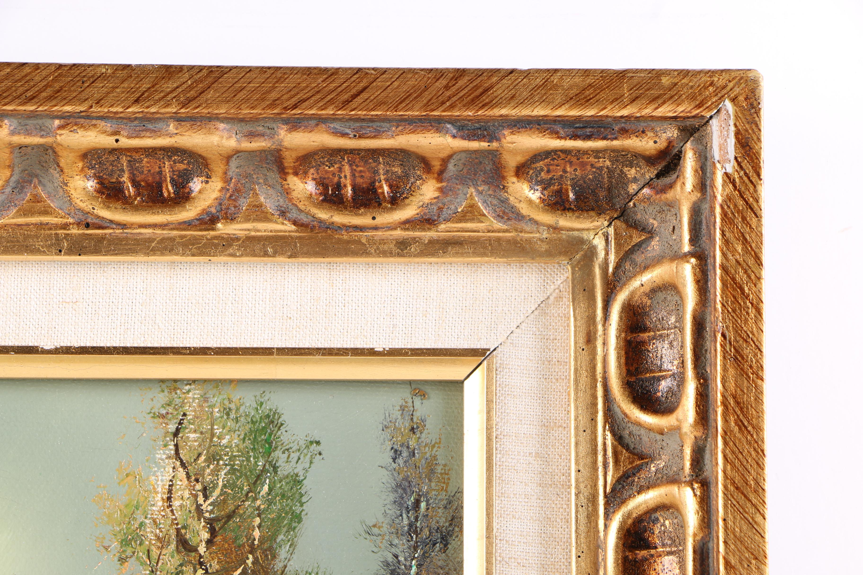 H. Ross Oil Painting on Canvas of Landscape