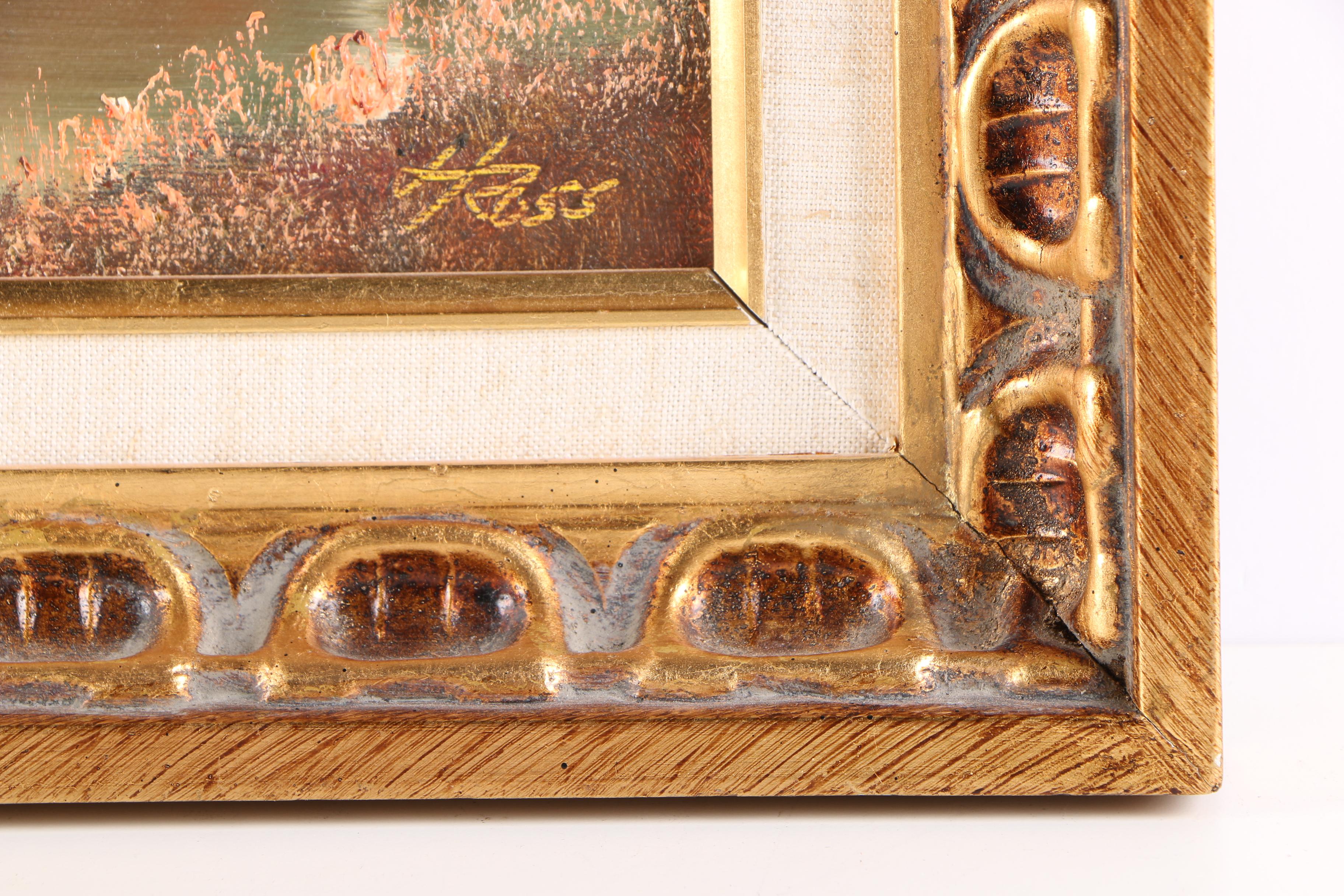 H. Ross Oil Painting on Canvas of Landscape