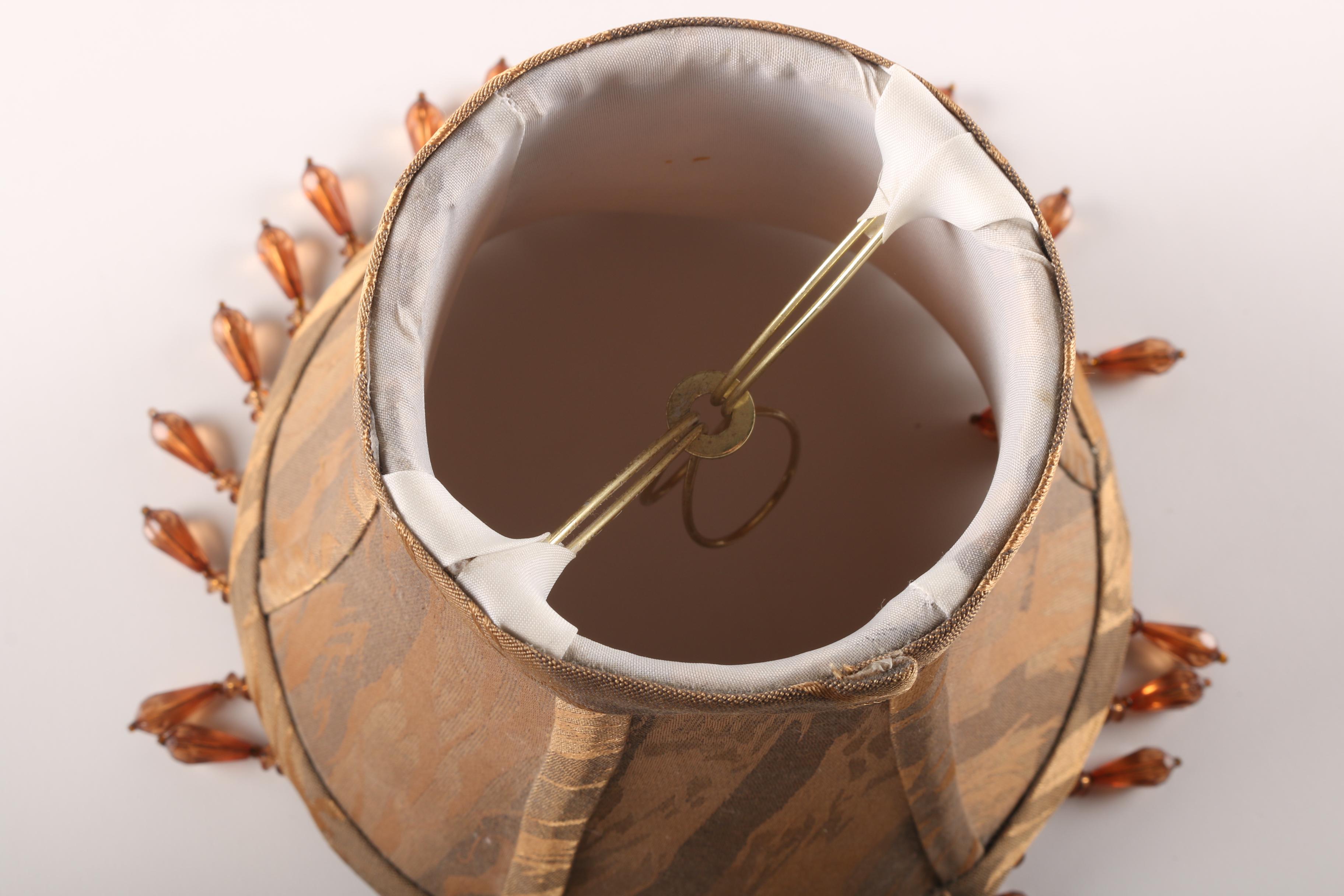 Collection of Six Conical Fabric Lamp Shades