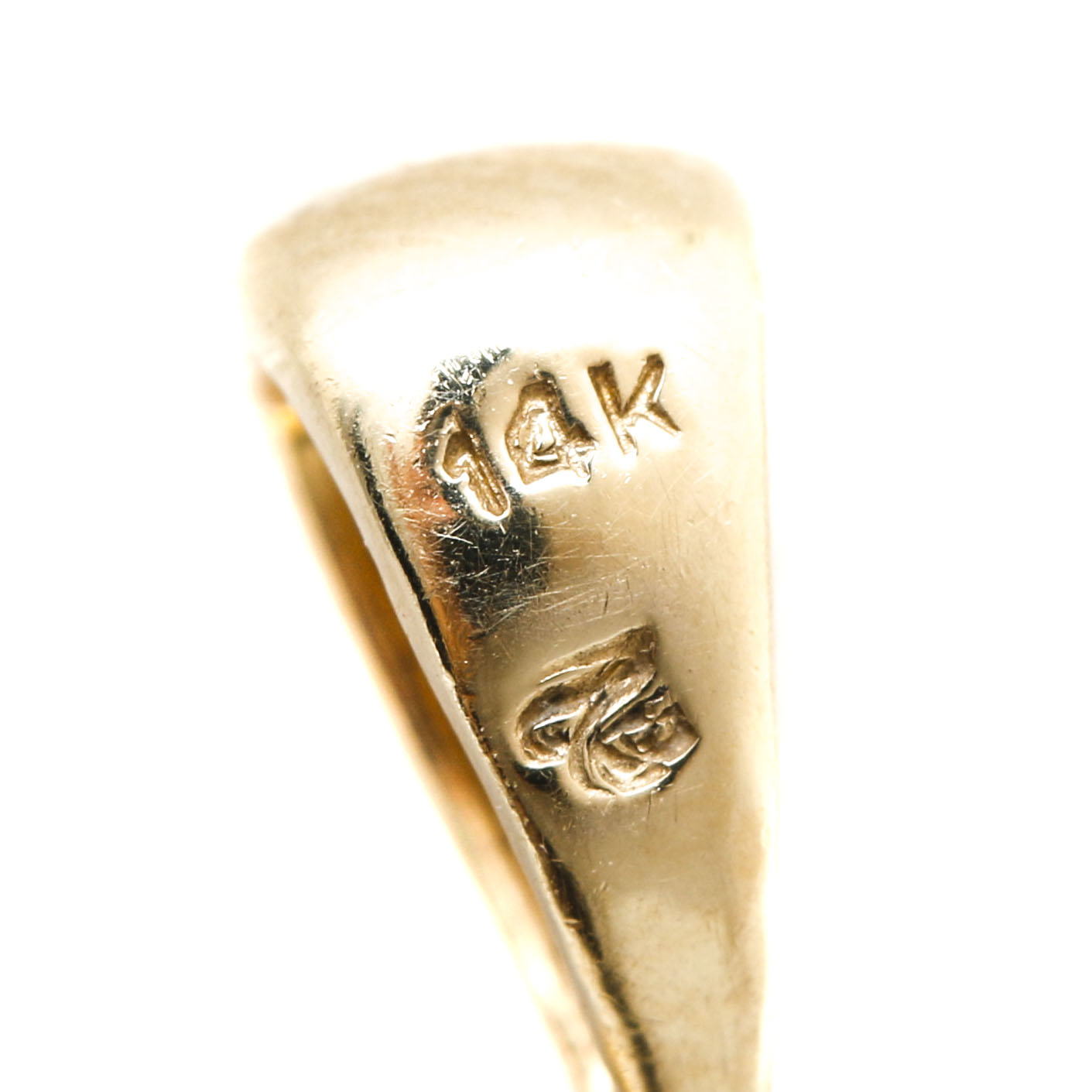 14K Yellow Gold Citrine and Topaz Pendant