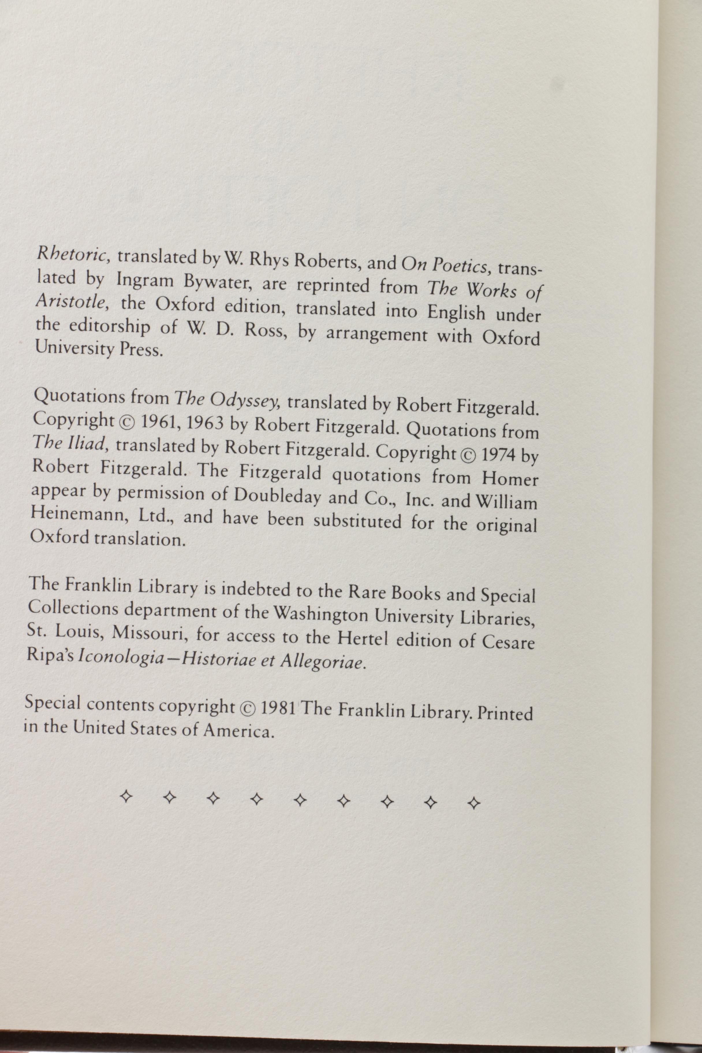 Leather Bound Collector's Edition Books by Aristotle