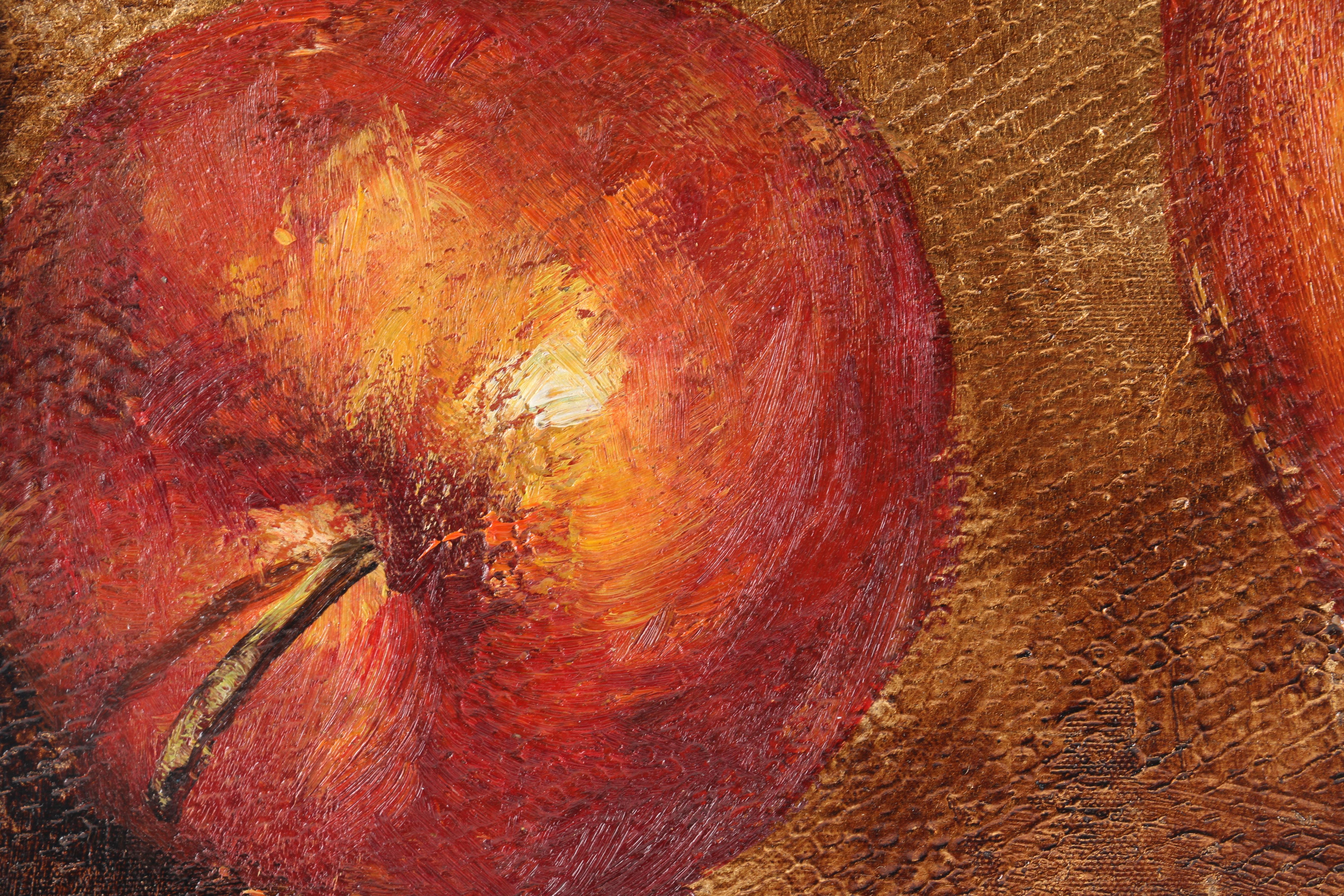 P. Matt Oil Painting on Canvas of Apples