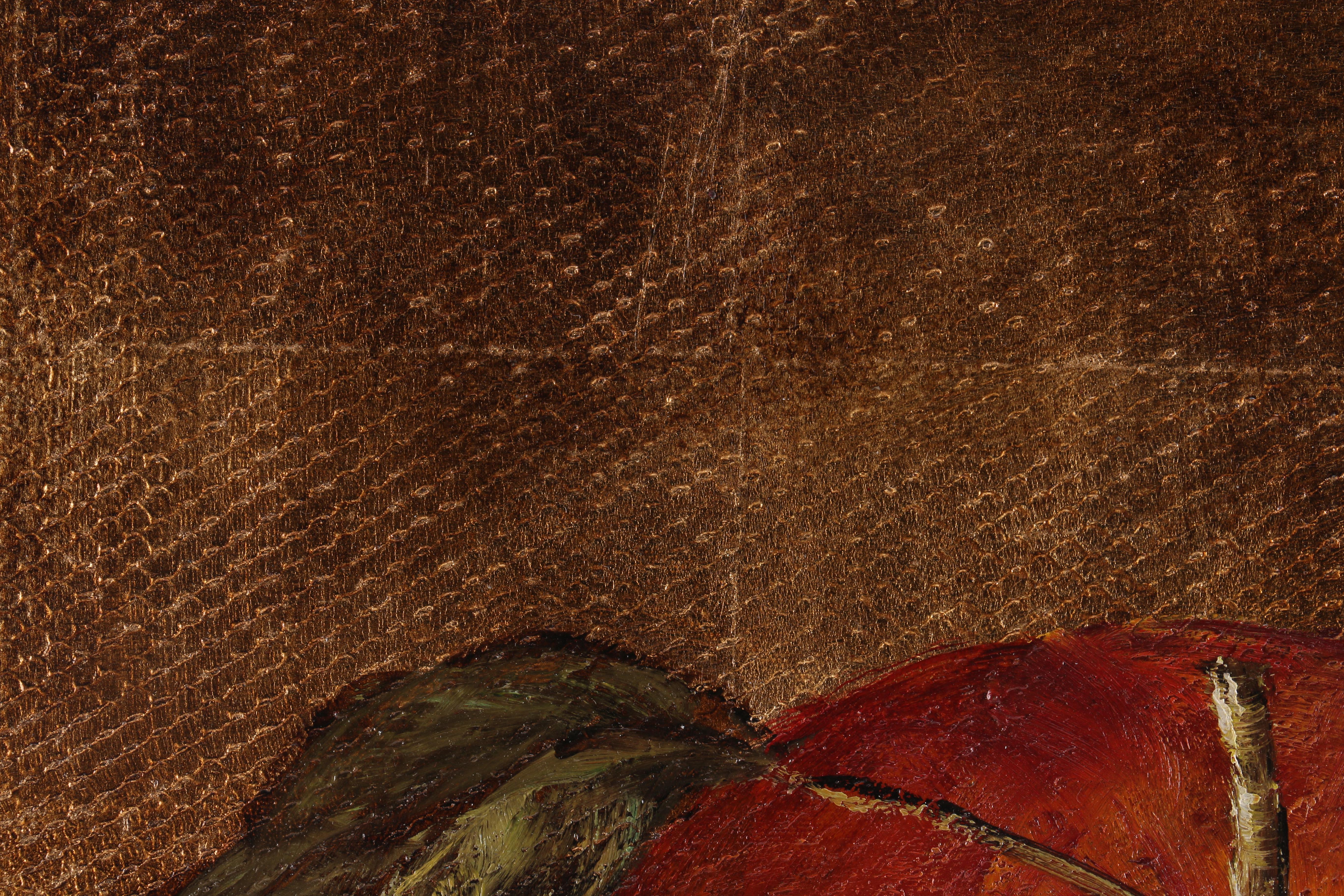 P. Matt Oil Painting on Canvas of Apples