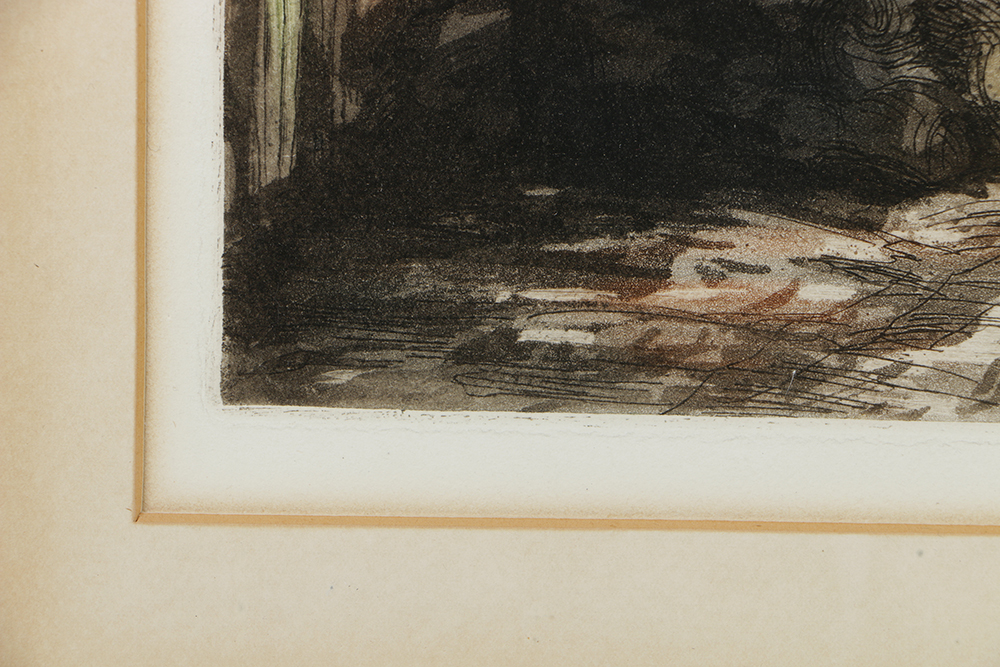 M. Haranz Color Etching on Paper of a Street Scene