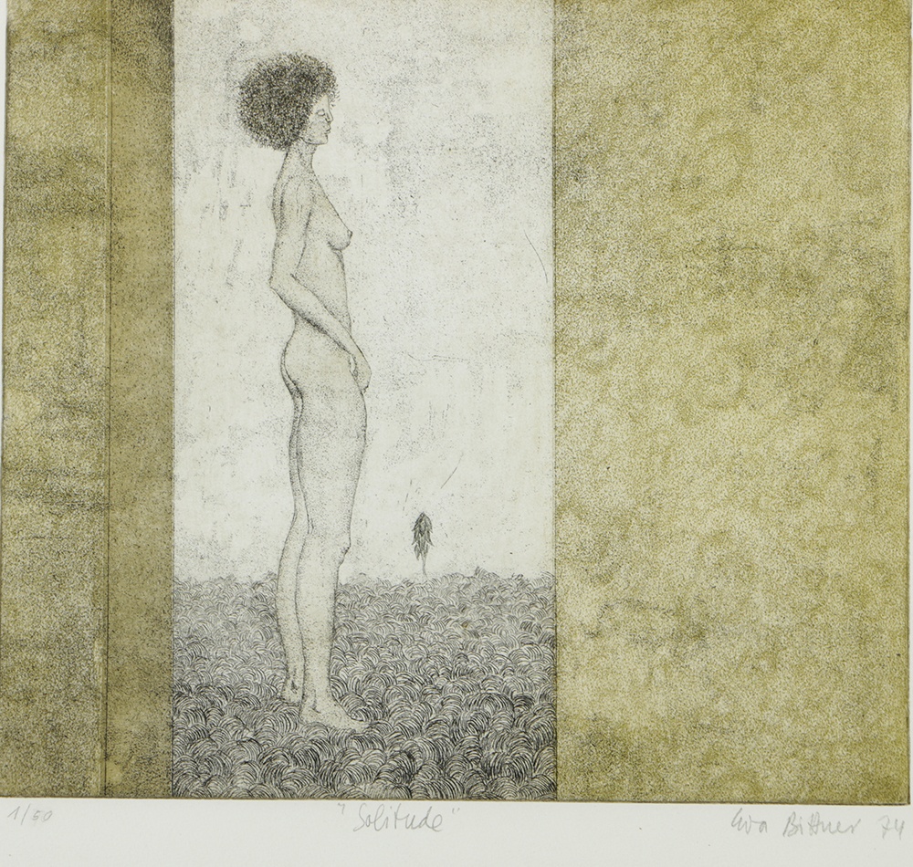 Eva Marie Bittner Limited Edition Aquatint Etching on Paper "Solitude"