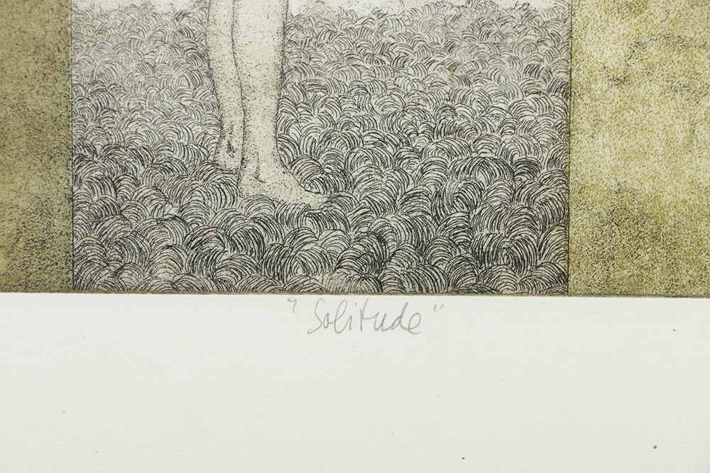 Eva Marie Bittner Limited Edition Aquatint Etching on Paper "Solitude"