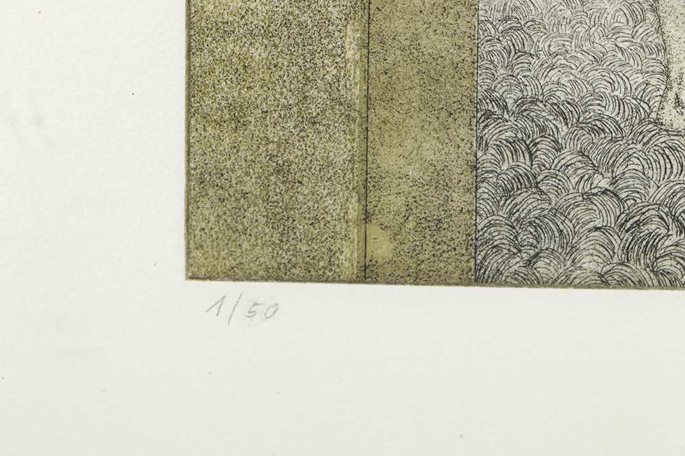 Eva Marie Bittner Limited Edition Aquatint Etching on Paper "Solitude"