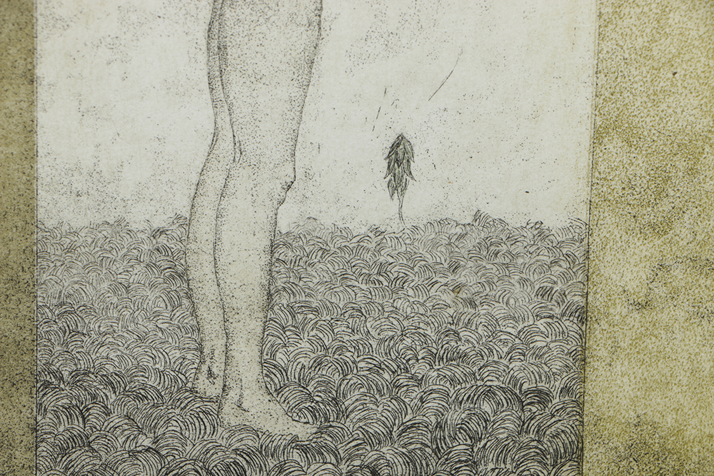 Eva Marie Bittner Limited Edition Aquatint Etching on Paper "Solitude"