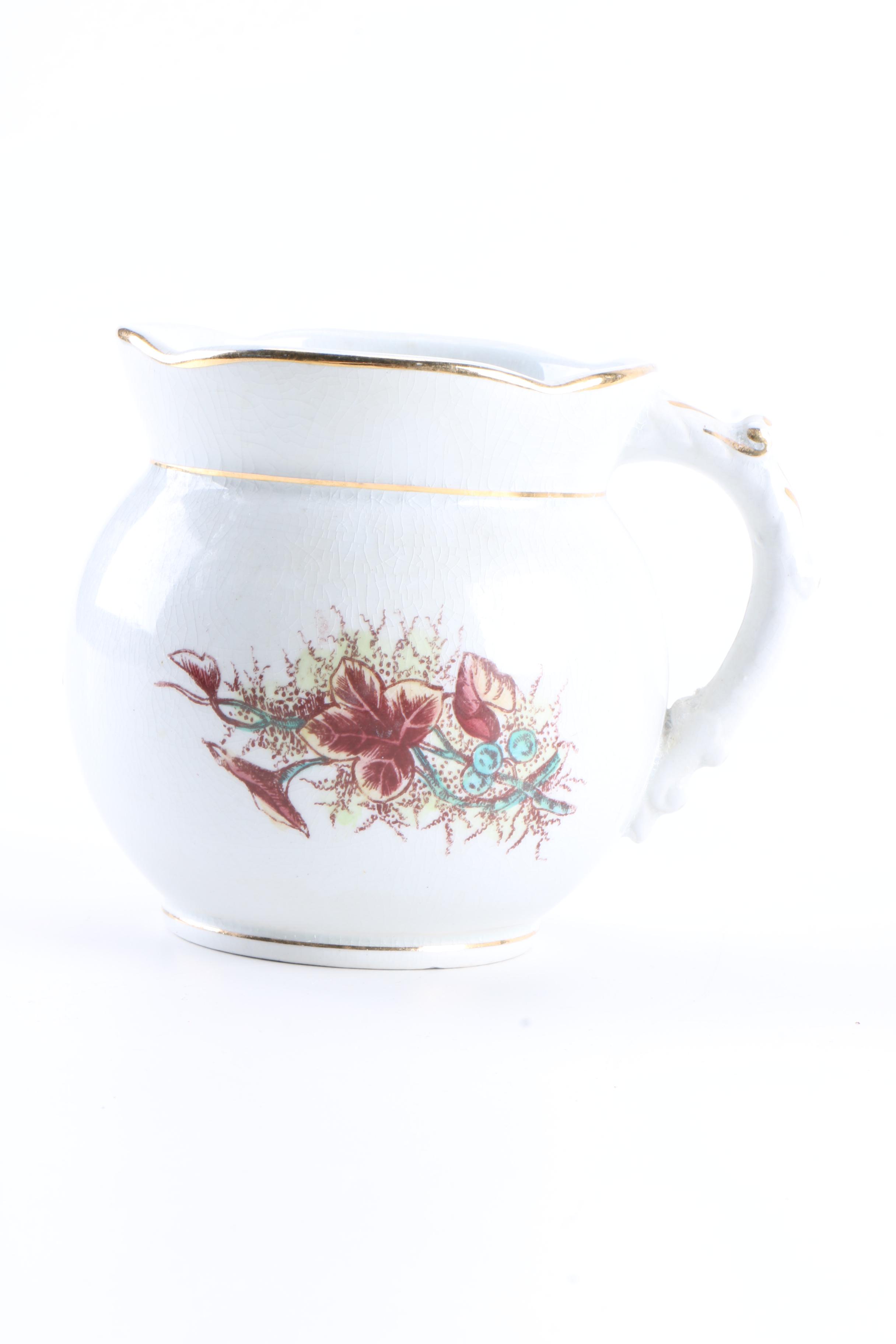 Royal Ironstone China Sugar Bowl and Creamer