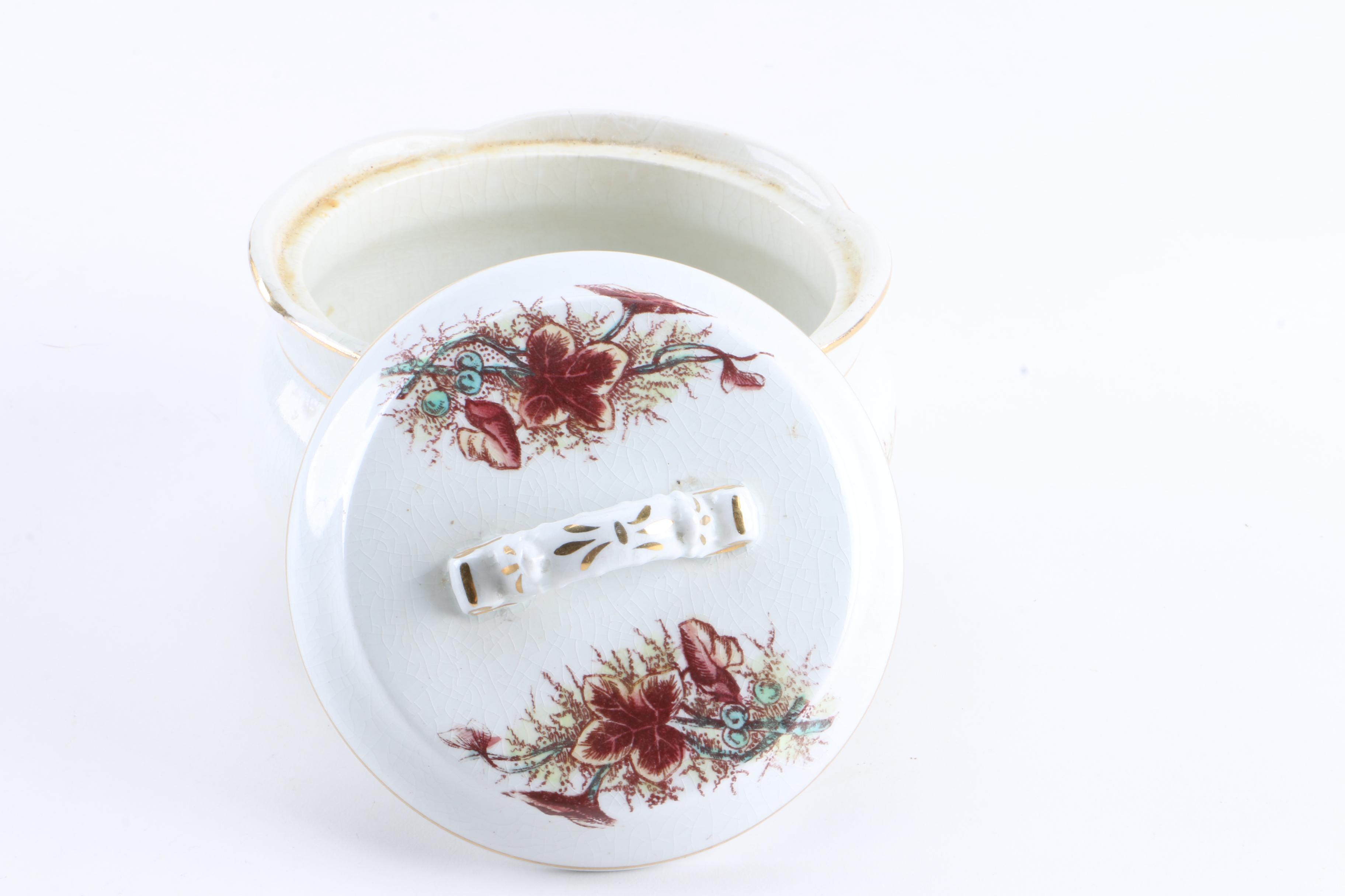 Royal Ironstone China Sugar Bowl and Creamer