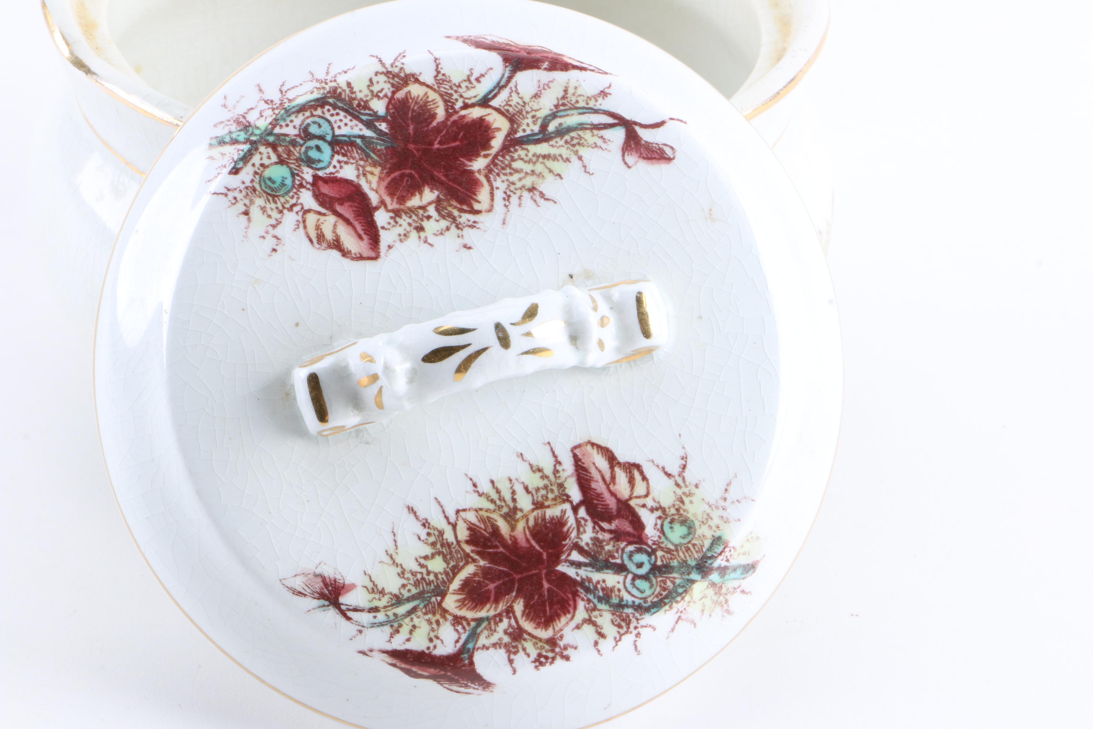 Royal Ironstone China Sugar Bowl and Creamer