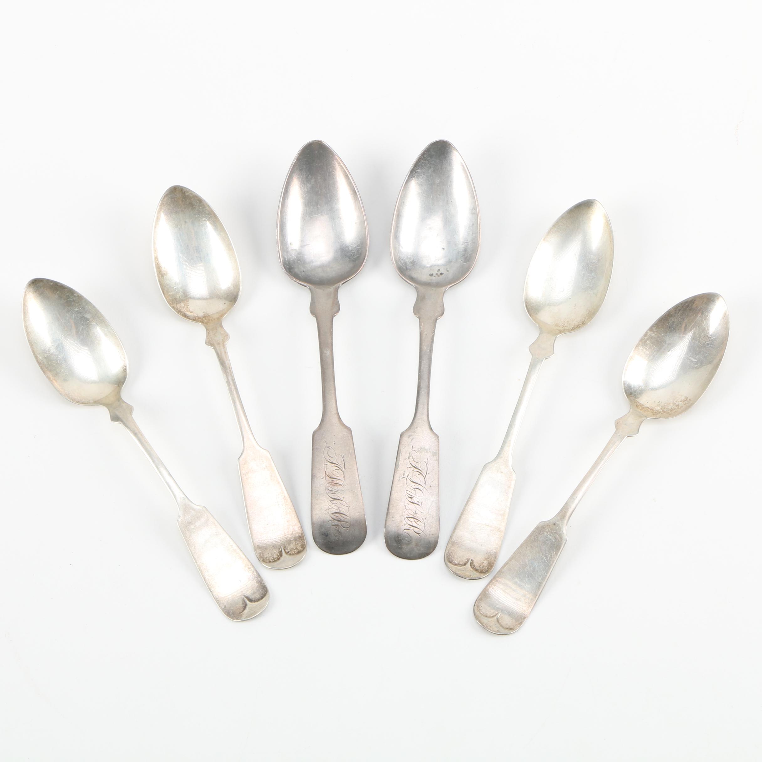 Antique 800 Silver and Silver Tone Teaspoons
