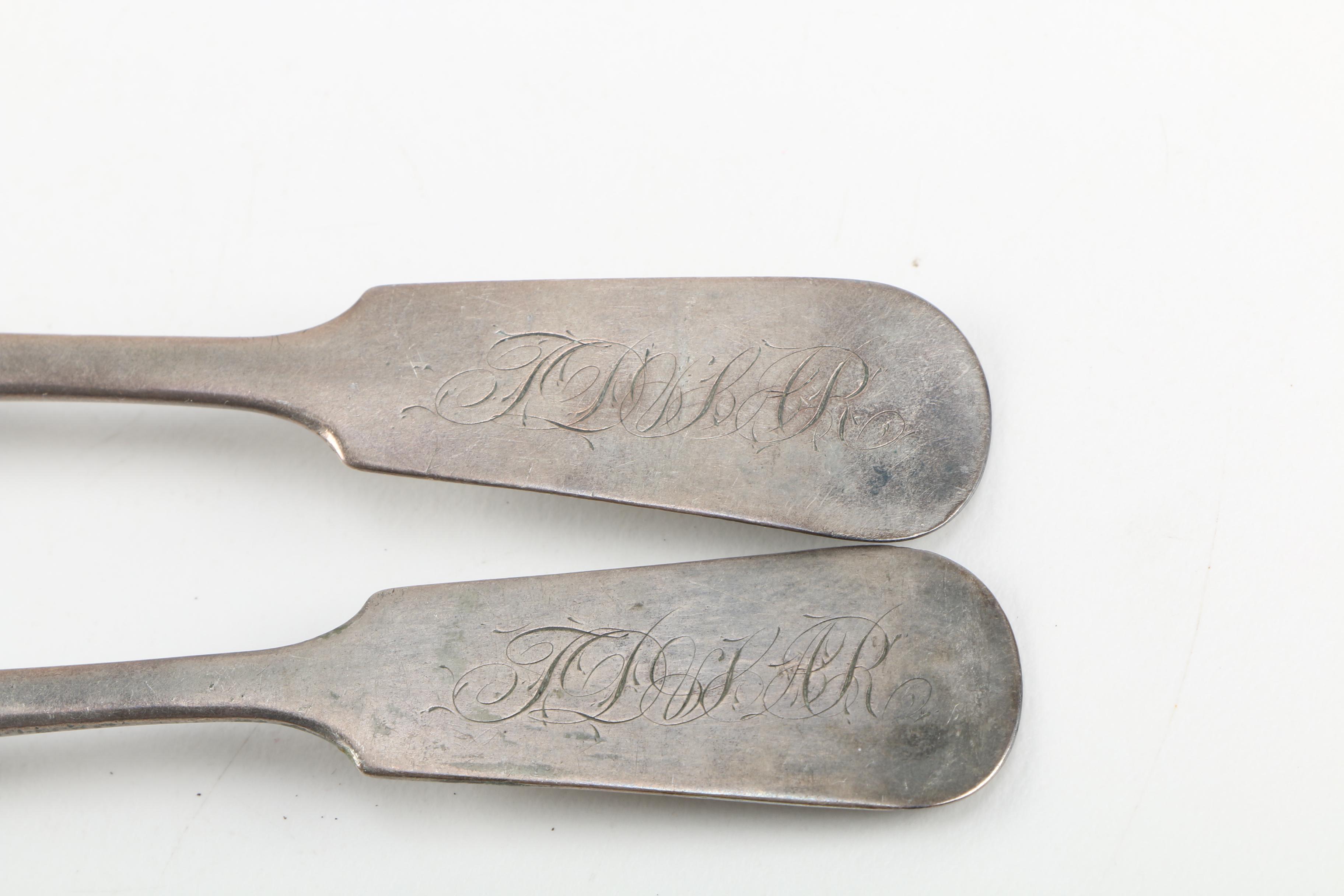 Antique 800 Silver and Silver Tone Teaspoons