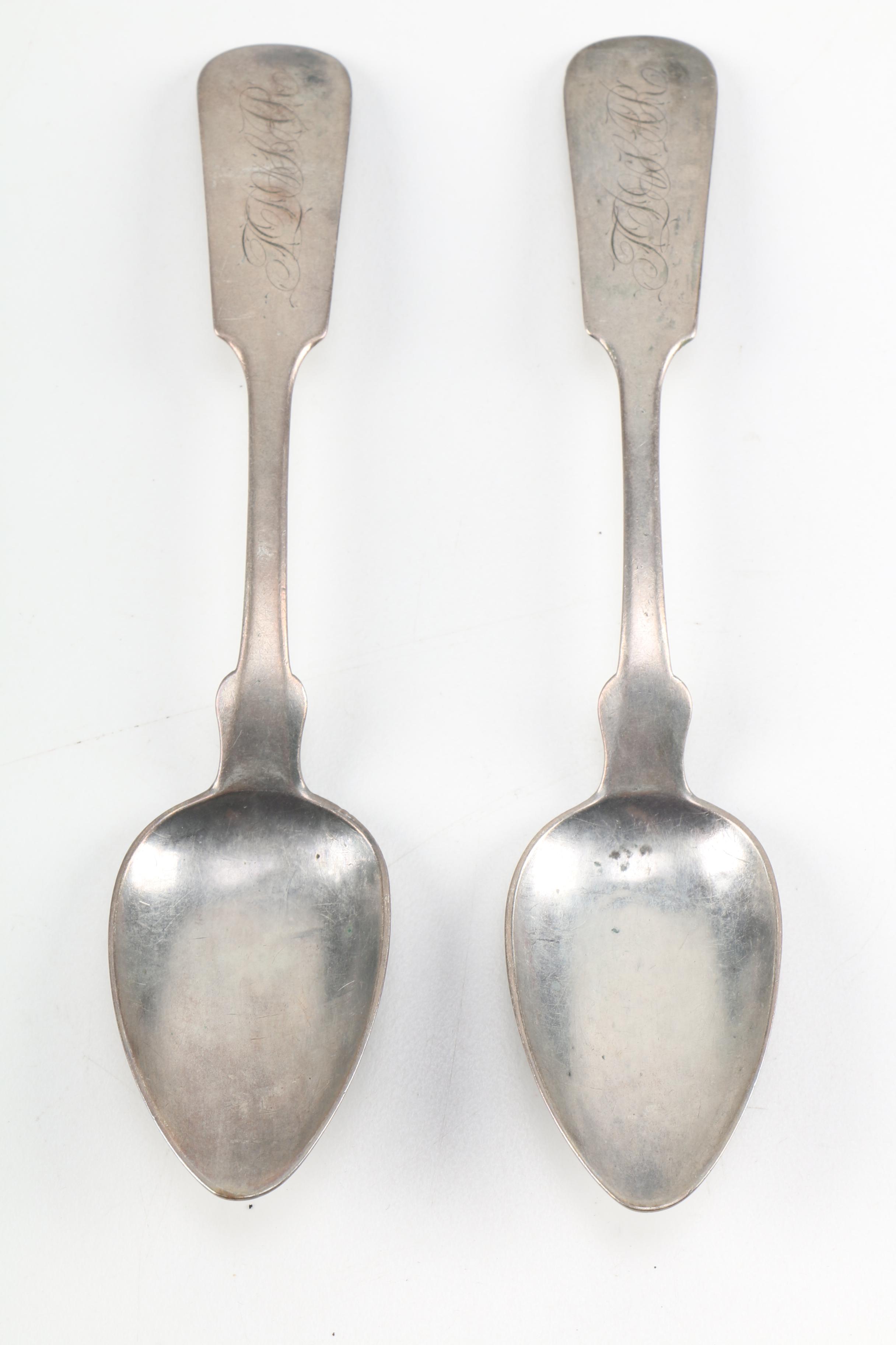 Antique 800 Silver and Silver Tone Teaspoons