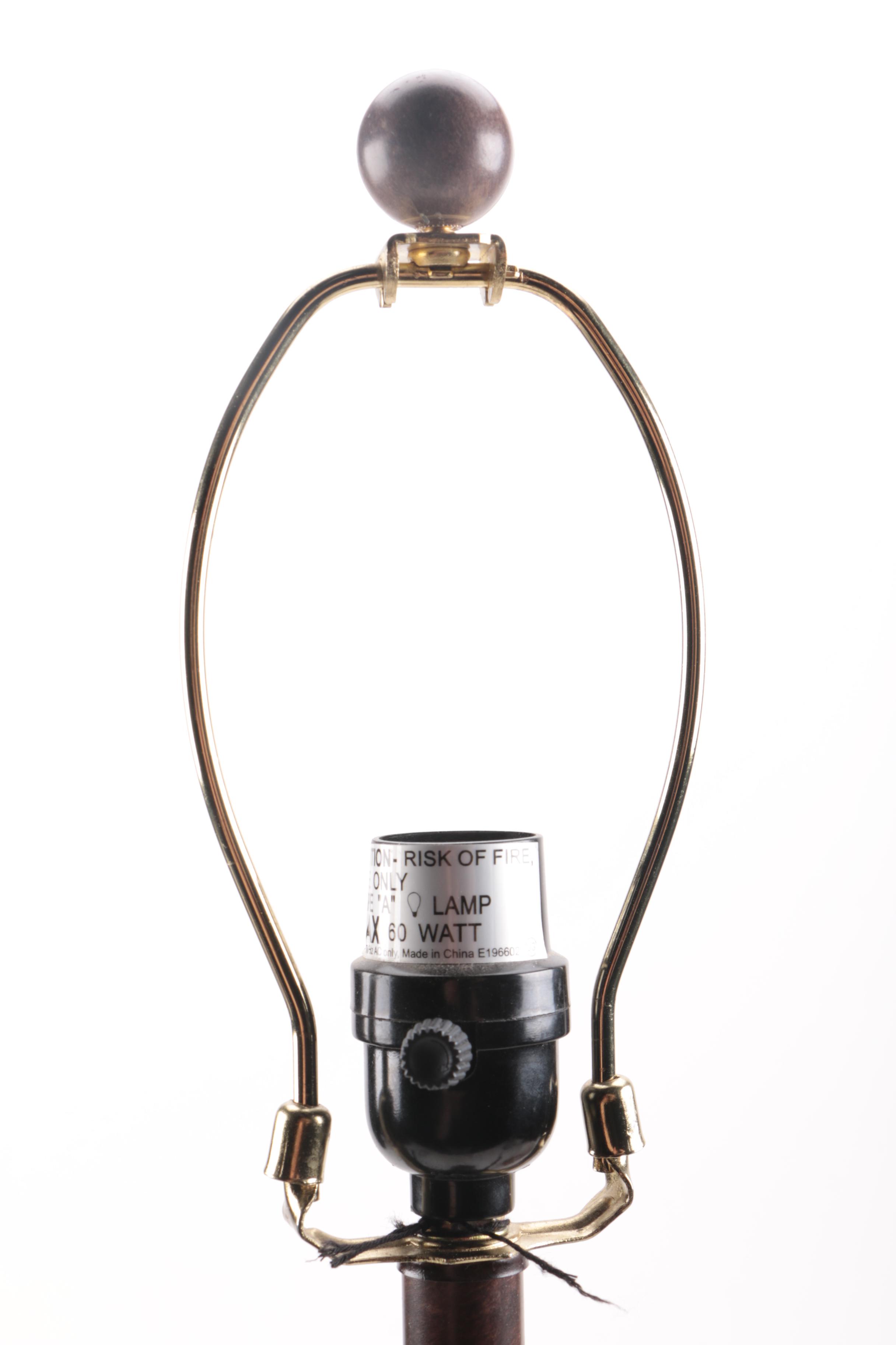 Monkey Lamp With Fringed Lampshade