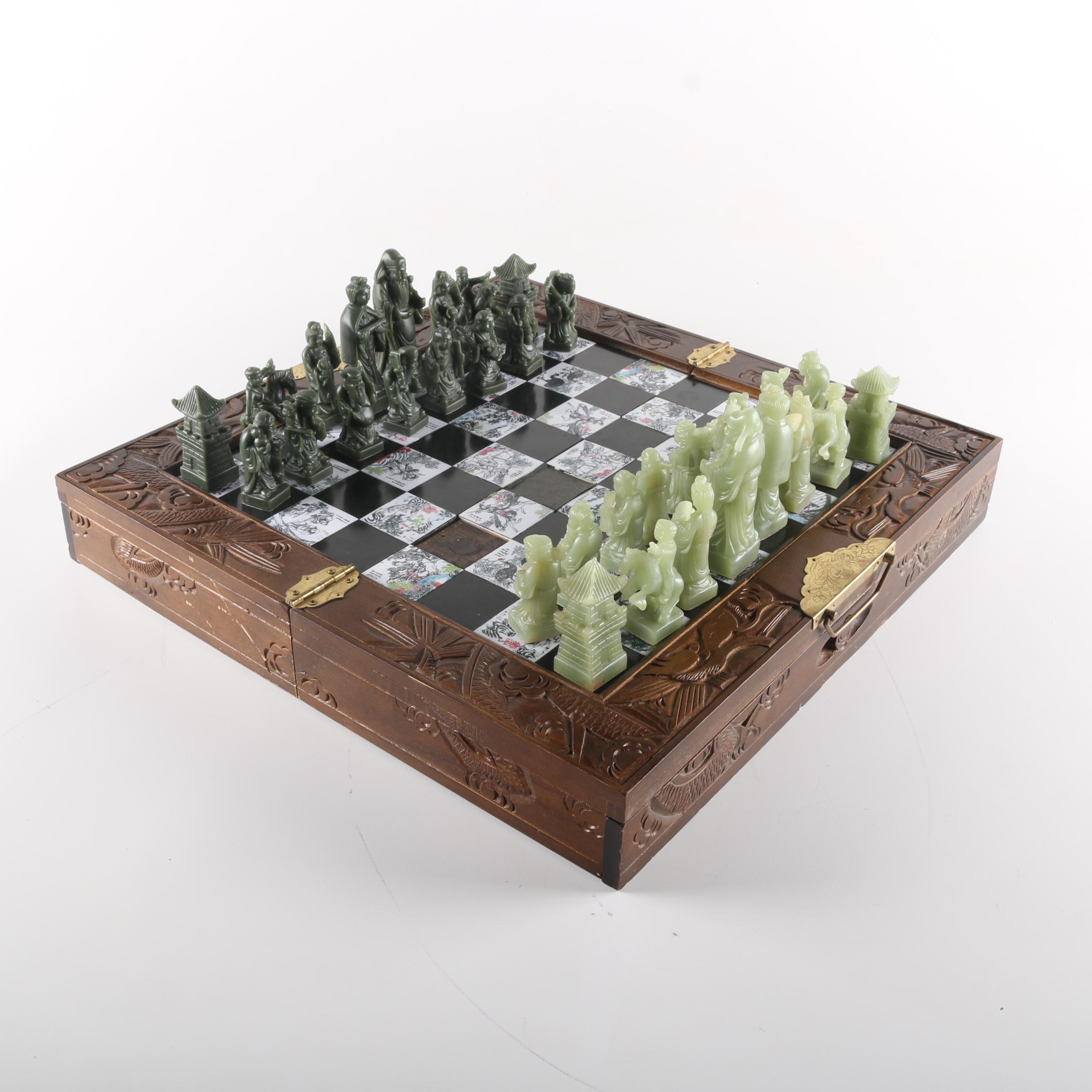 Vintage Chinese Chess Set