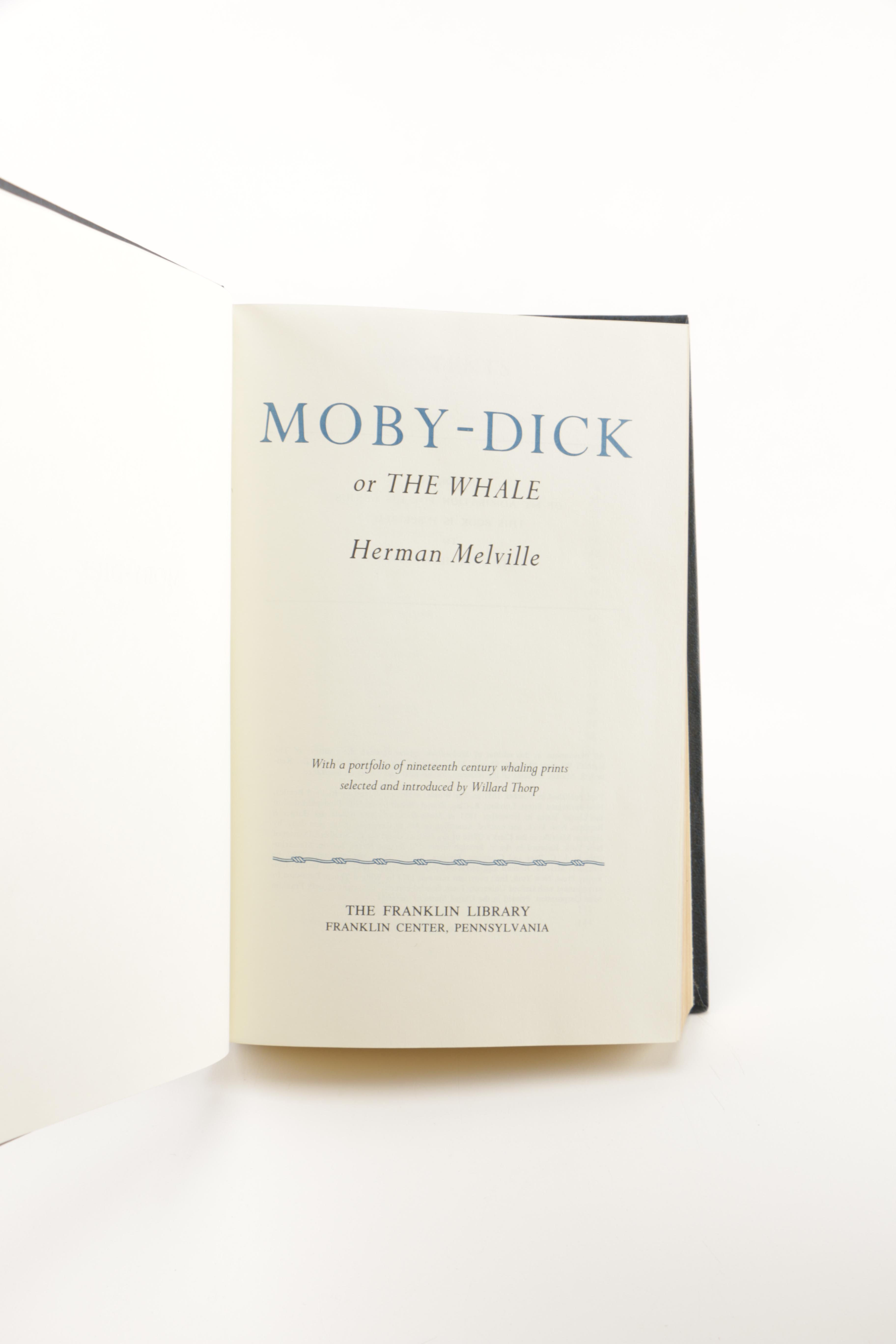 Franklin Library Leather Bound Books Featuring "Moby Dick"