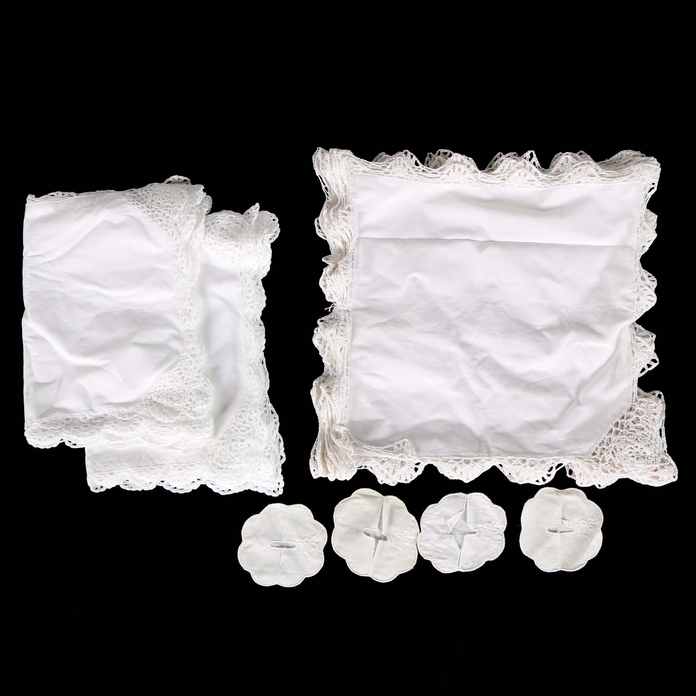 "Boutross" Hand Embroidered Table  Linens