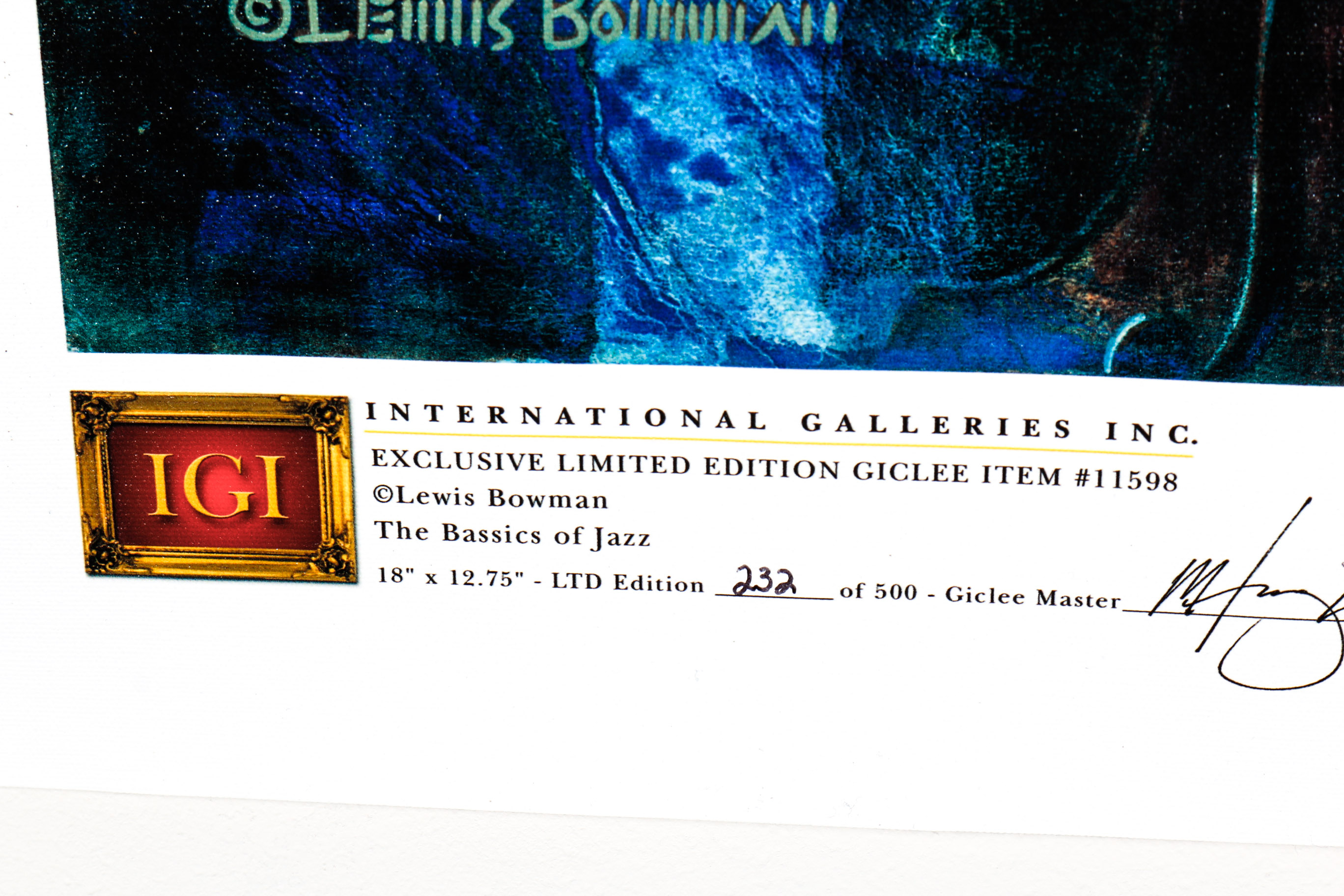 Unframed "The Bassics of Jazz" Giclee