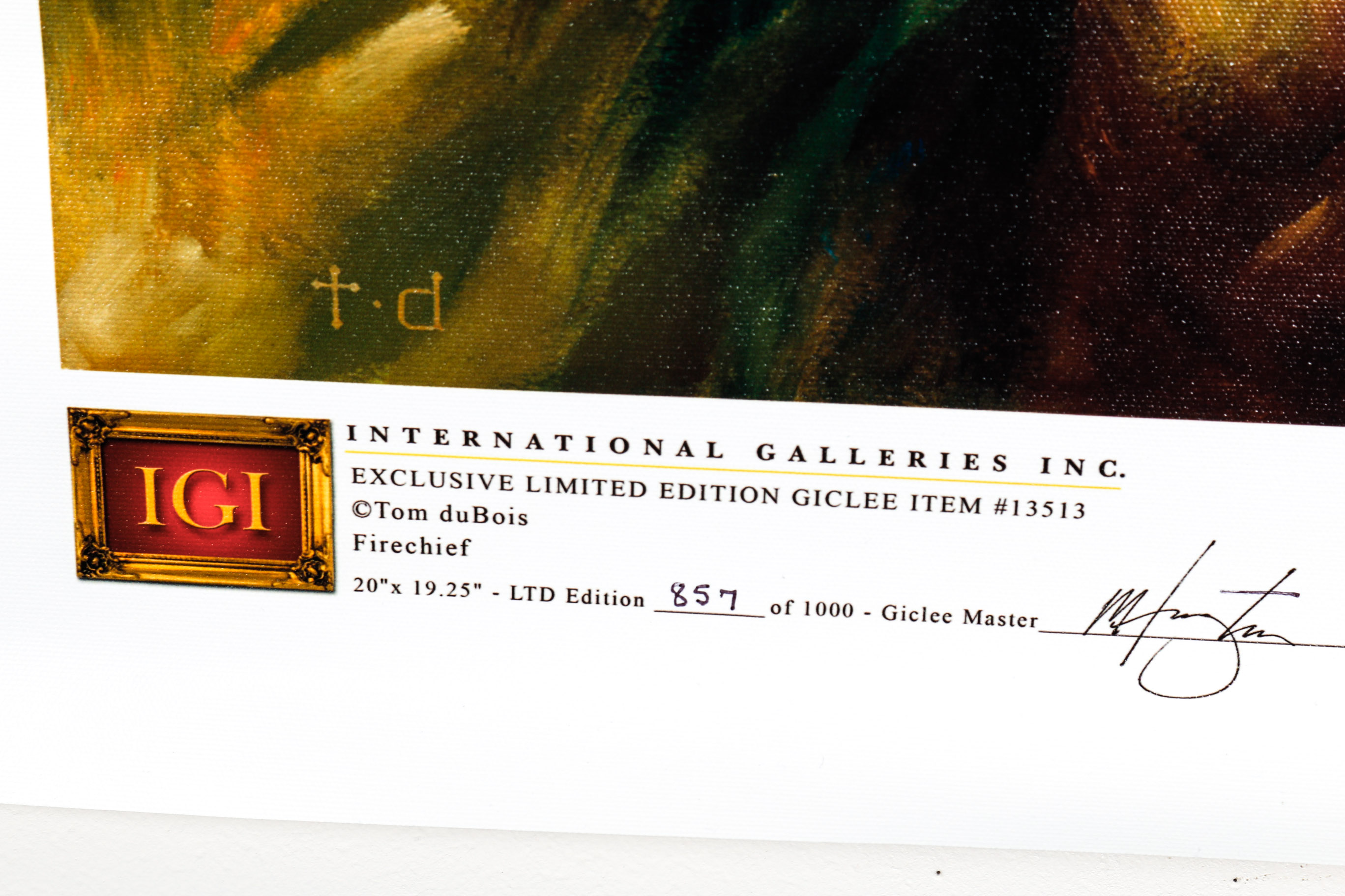 Unframed "Firechief" Giclee