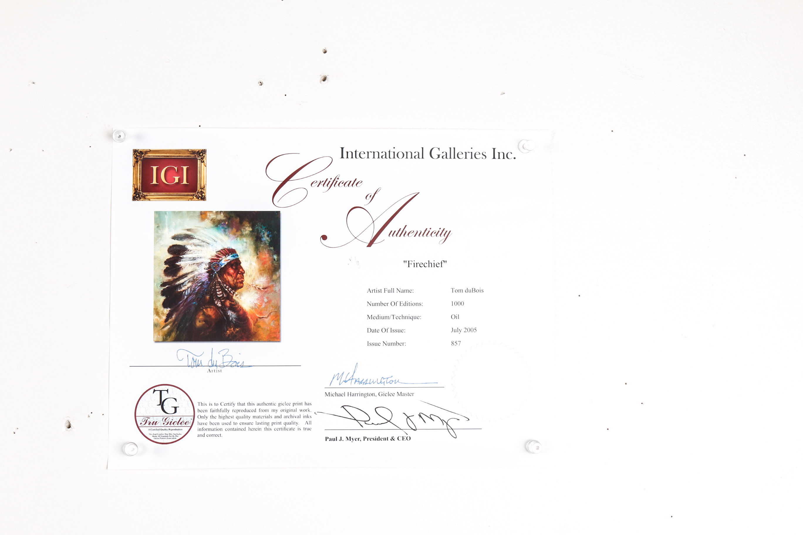 Unframed "Firechief" Giclee