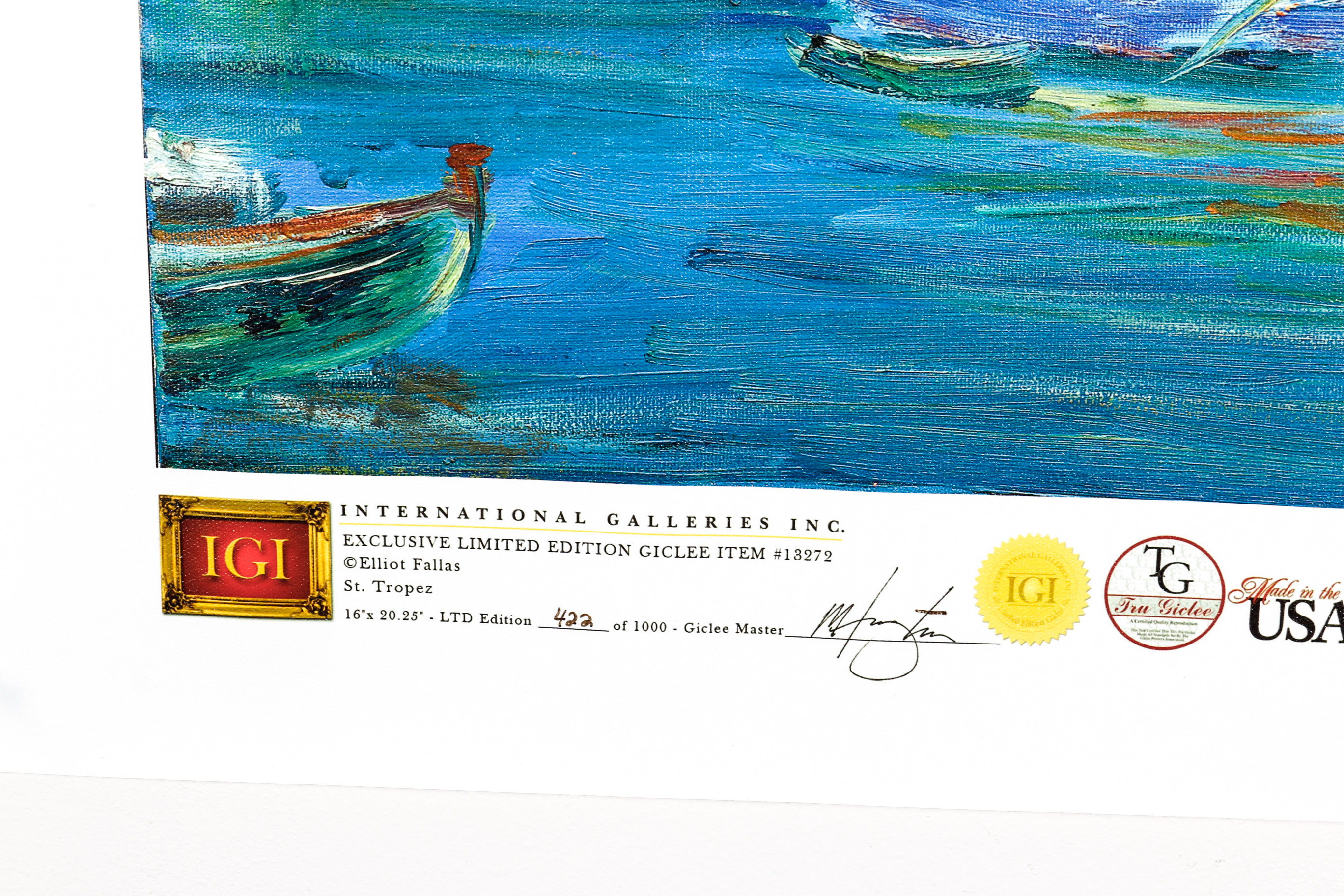 Unframed "St. Tropez" Giclee