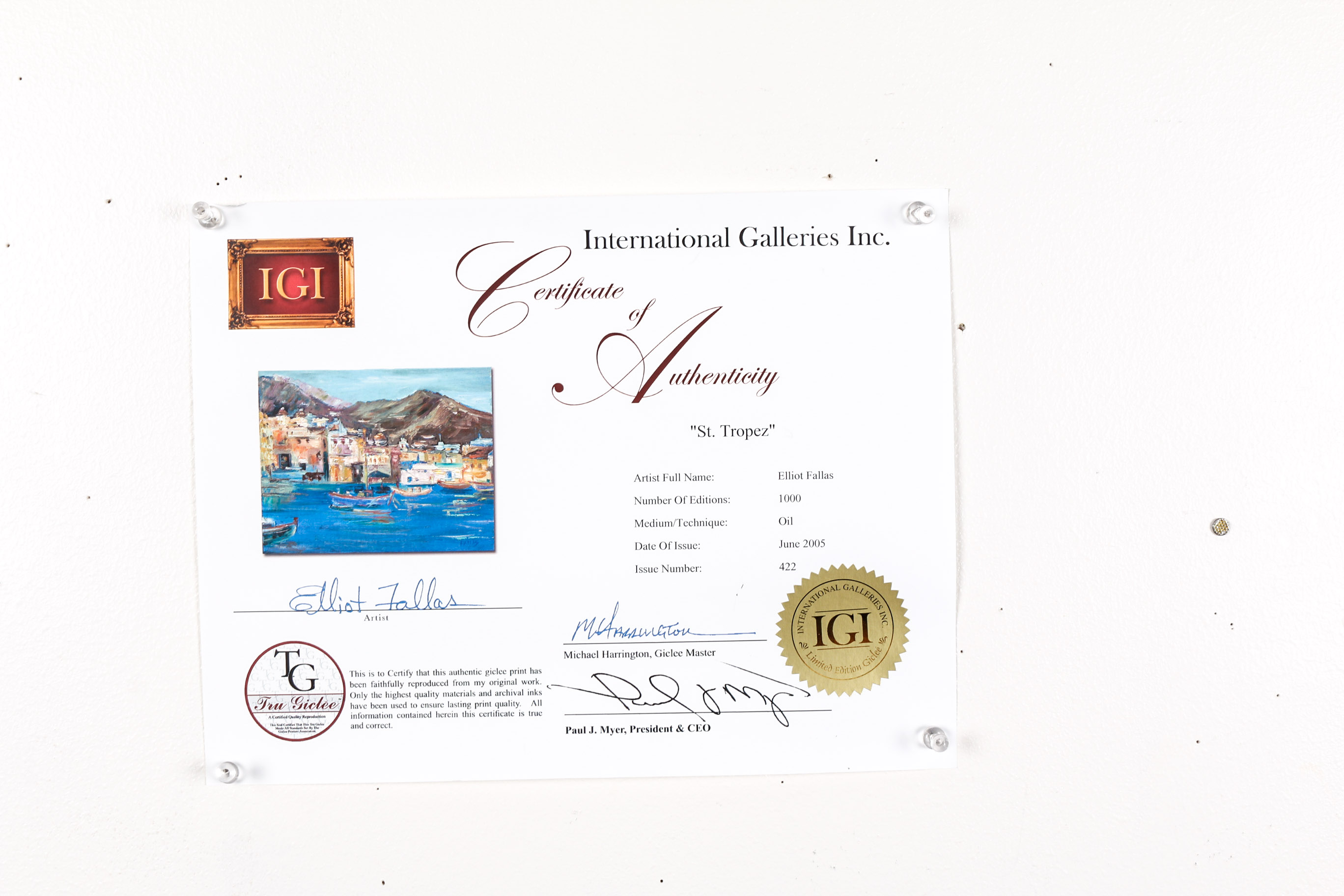 Unframed "St. Tropez" Giclee