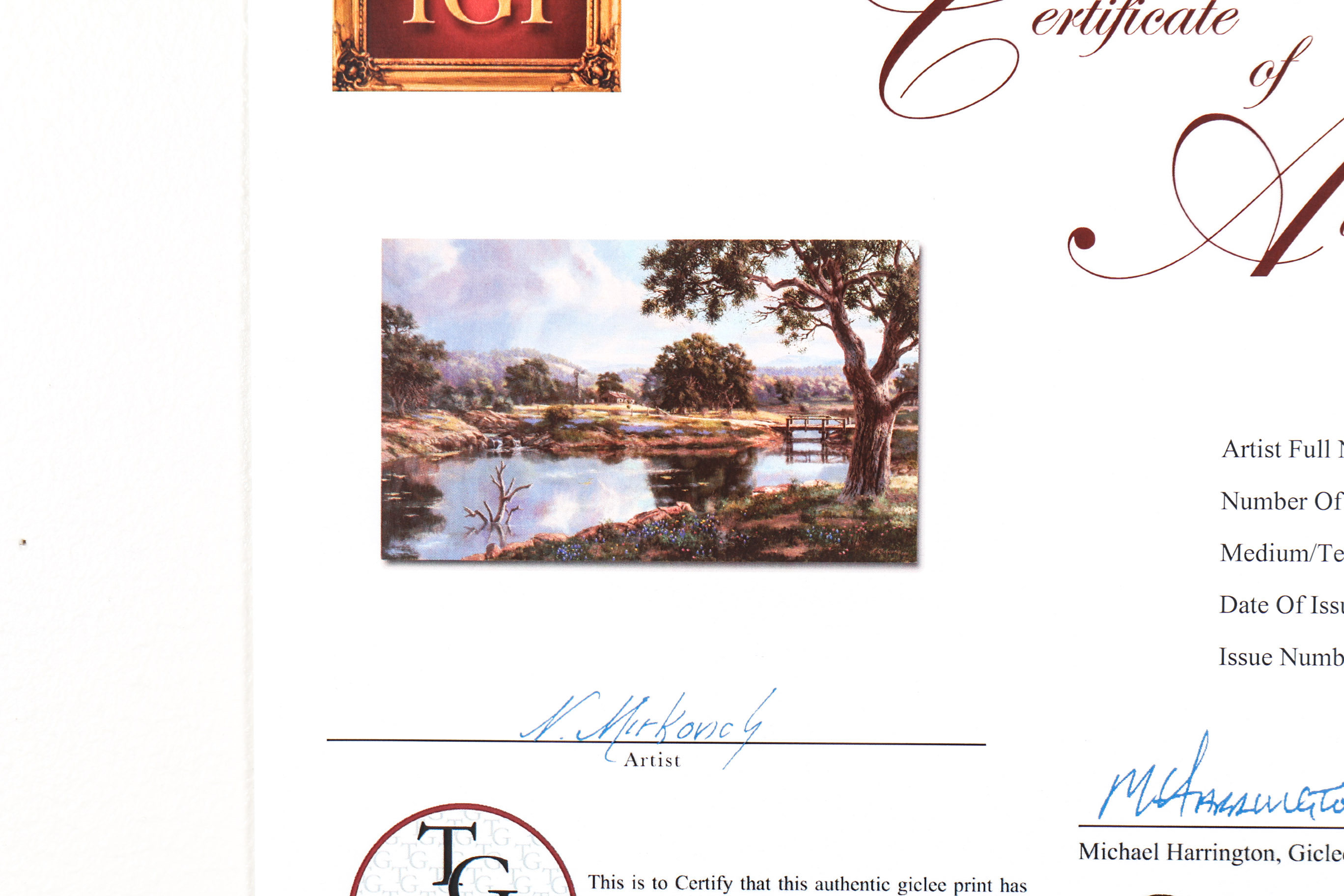 Unframed "Peaceful Pond" Giclee