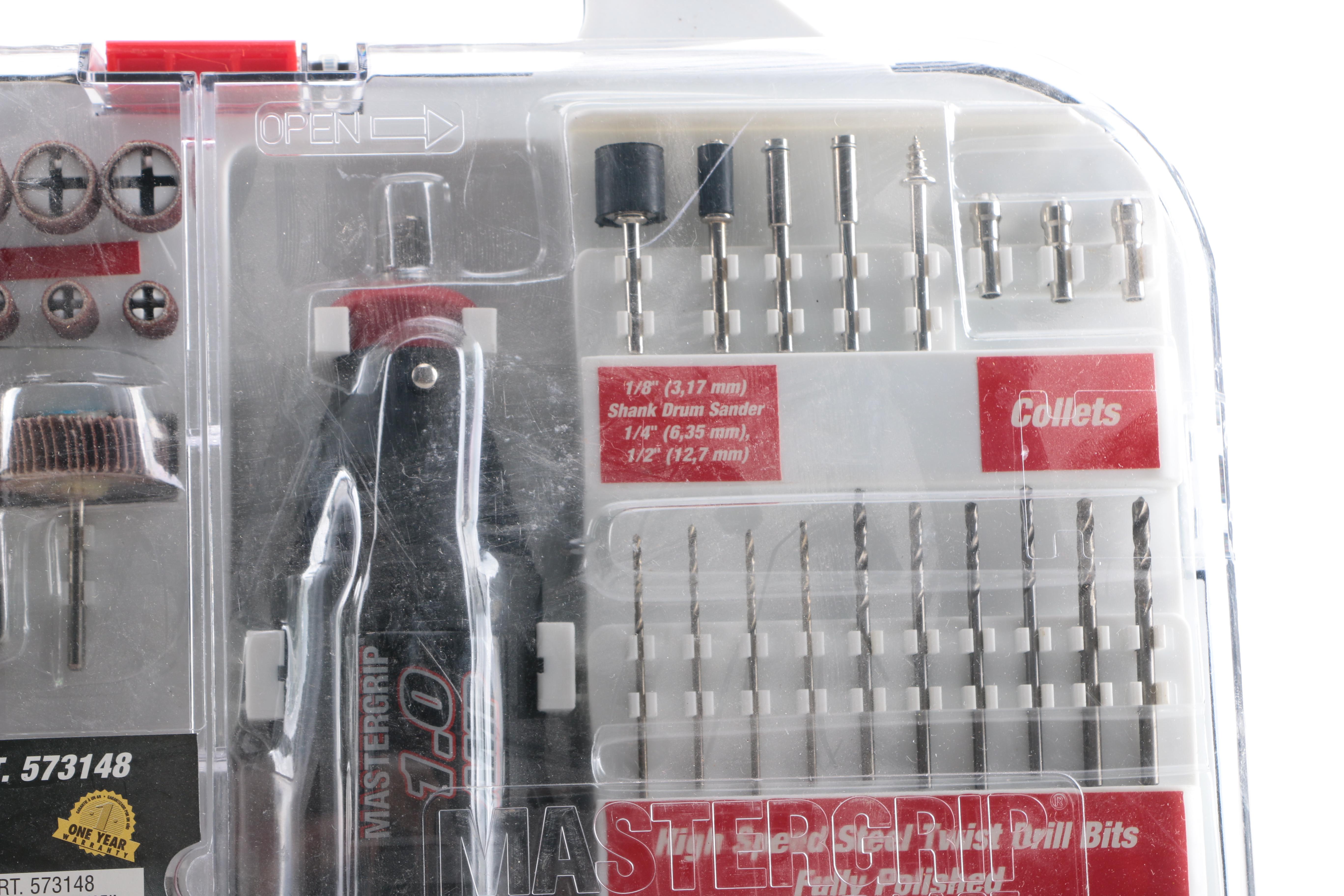 190 Piece Mastergrip Tools Rotary Tool & Accessories Set