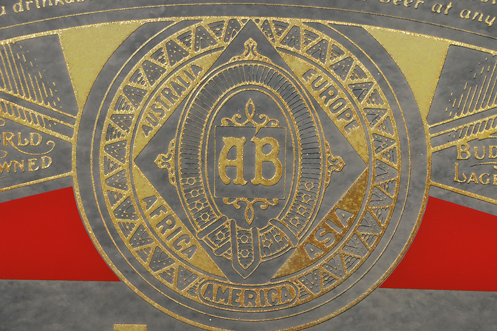 Vintage Budweiser Beer Mirrored Sign