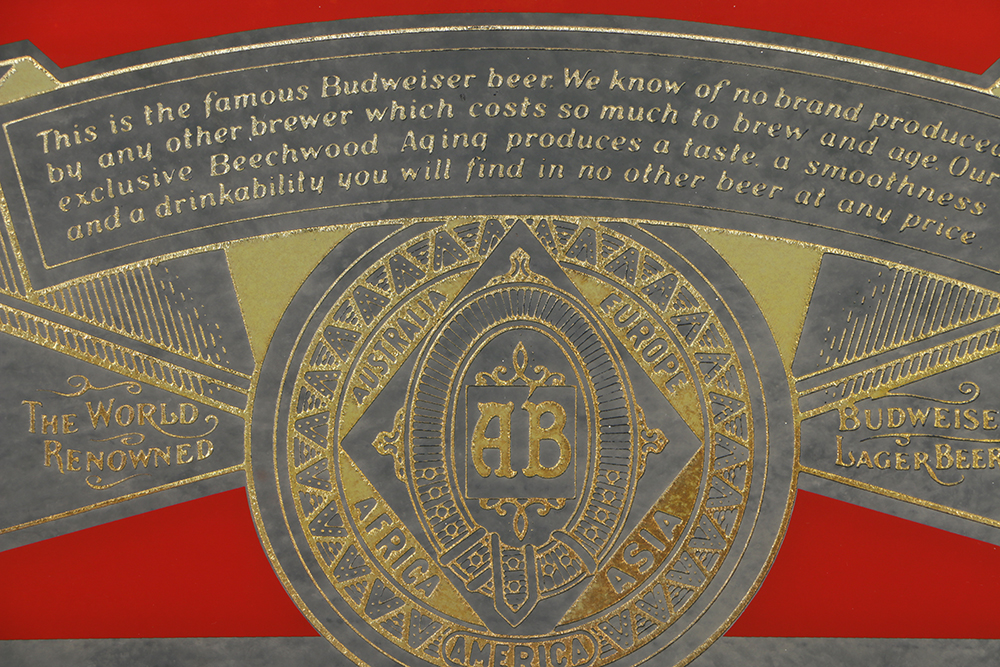 Vintage Budweiser Beer Mirrored Sign