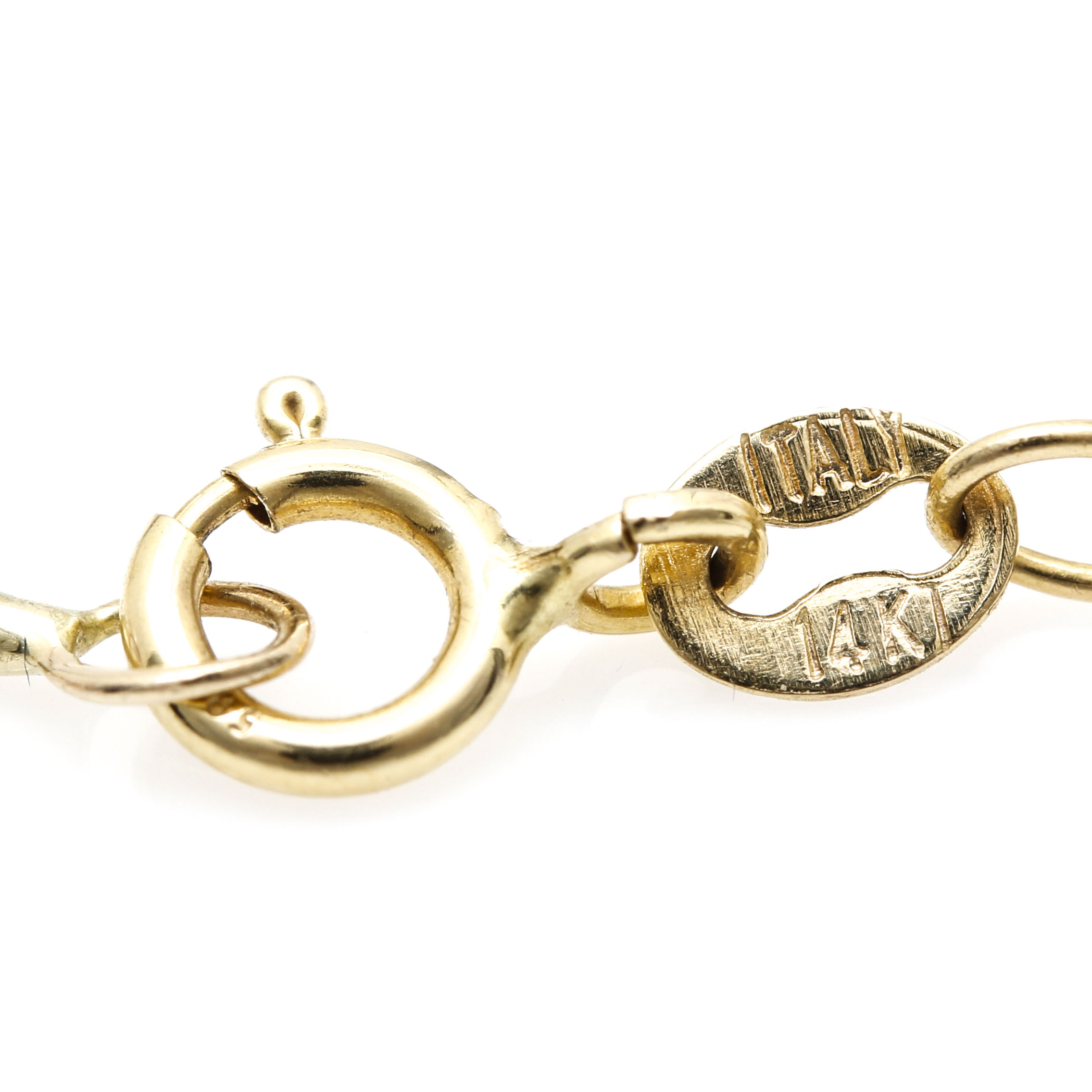 14K Yellow Gold Cultured Pearl Station Necklace