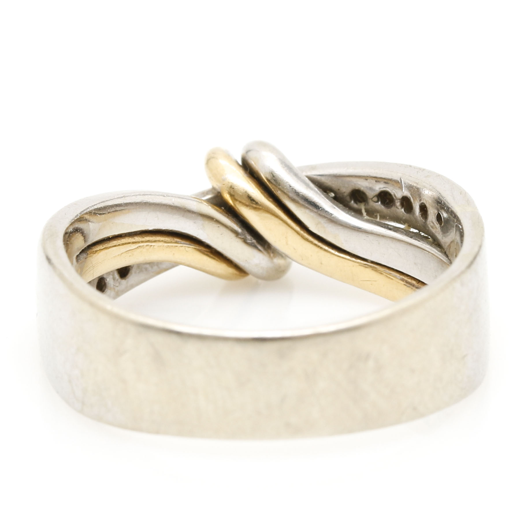 14K Two Tone Gold Diamond Ring