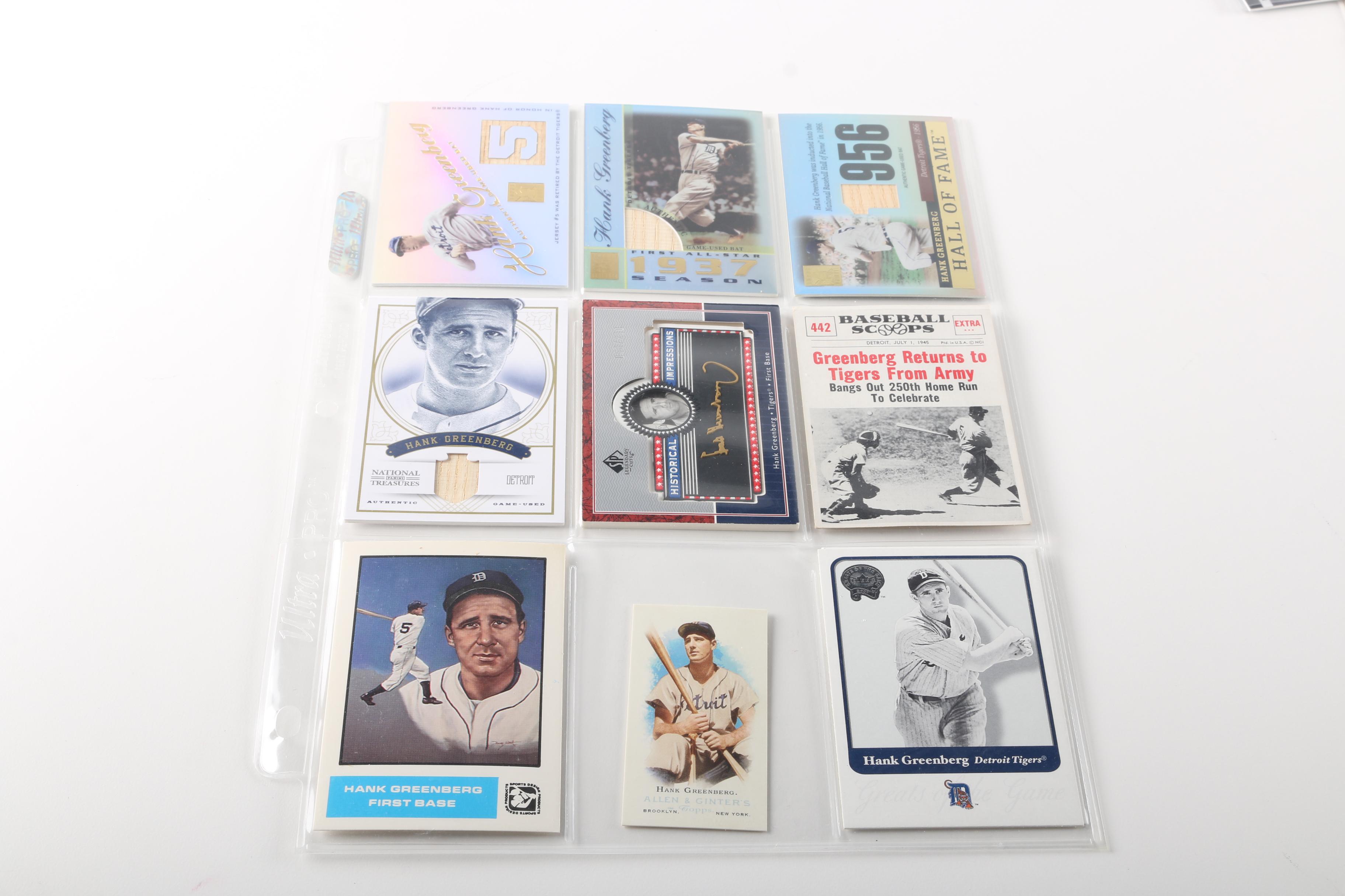 Detroit Tigers Cards Featuring Trammel Signature and Game-Used Memorabilia