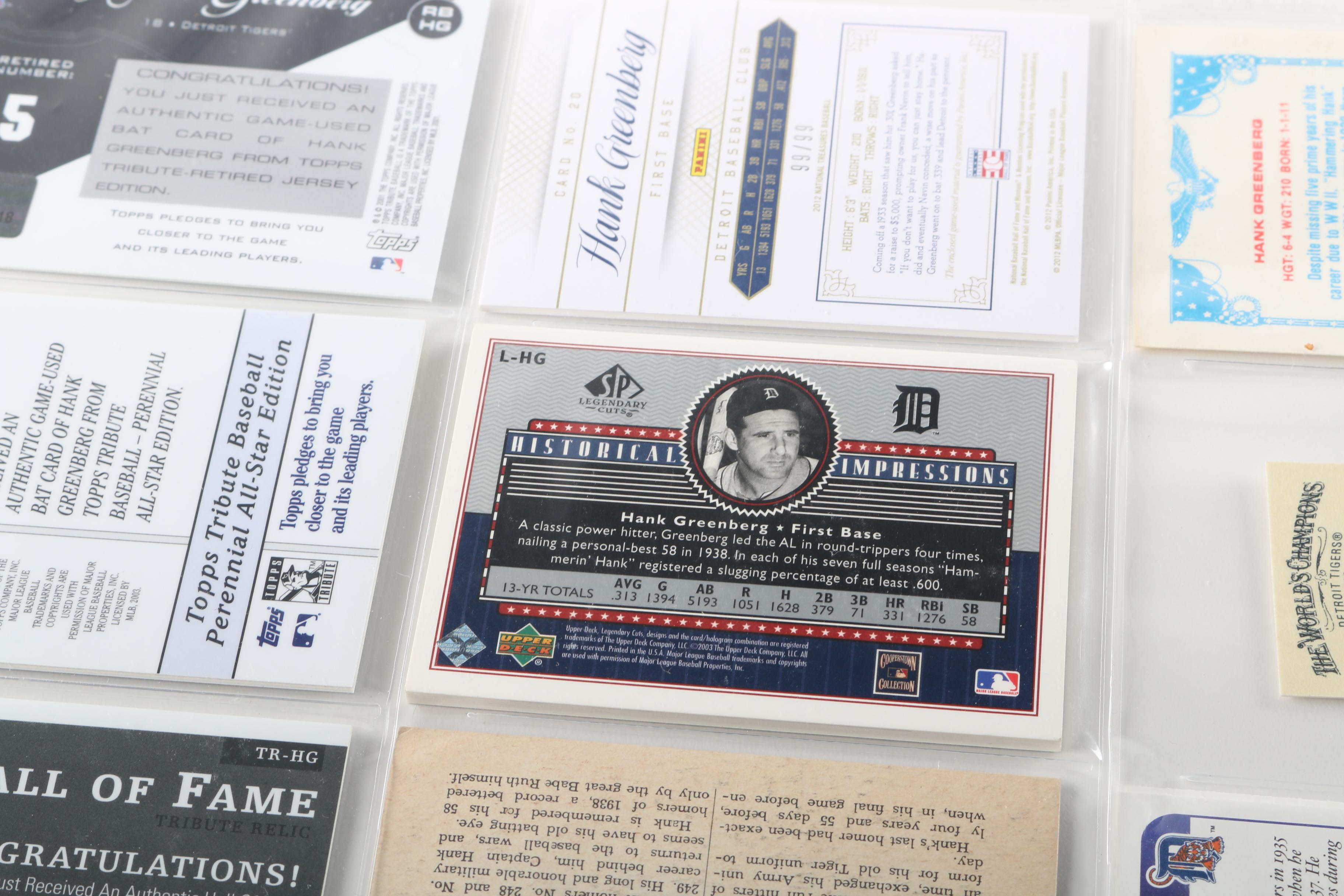 Detroit Tigers Cards Featuring Trammel Signature and Game-Used Memorabilia