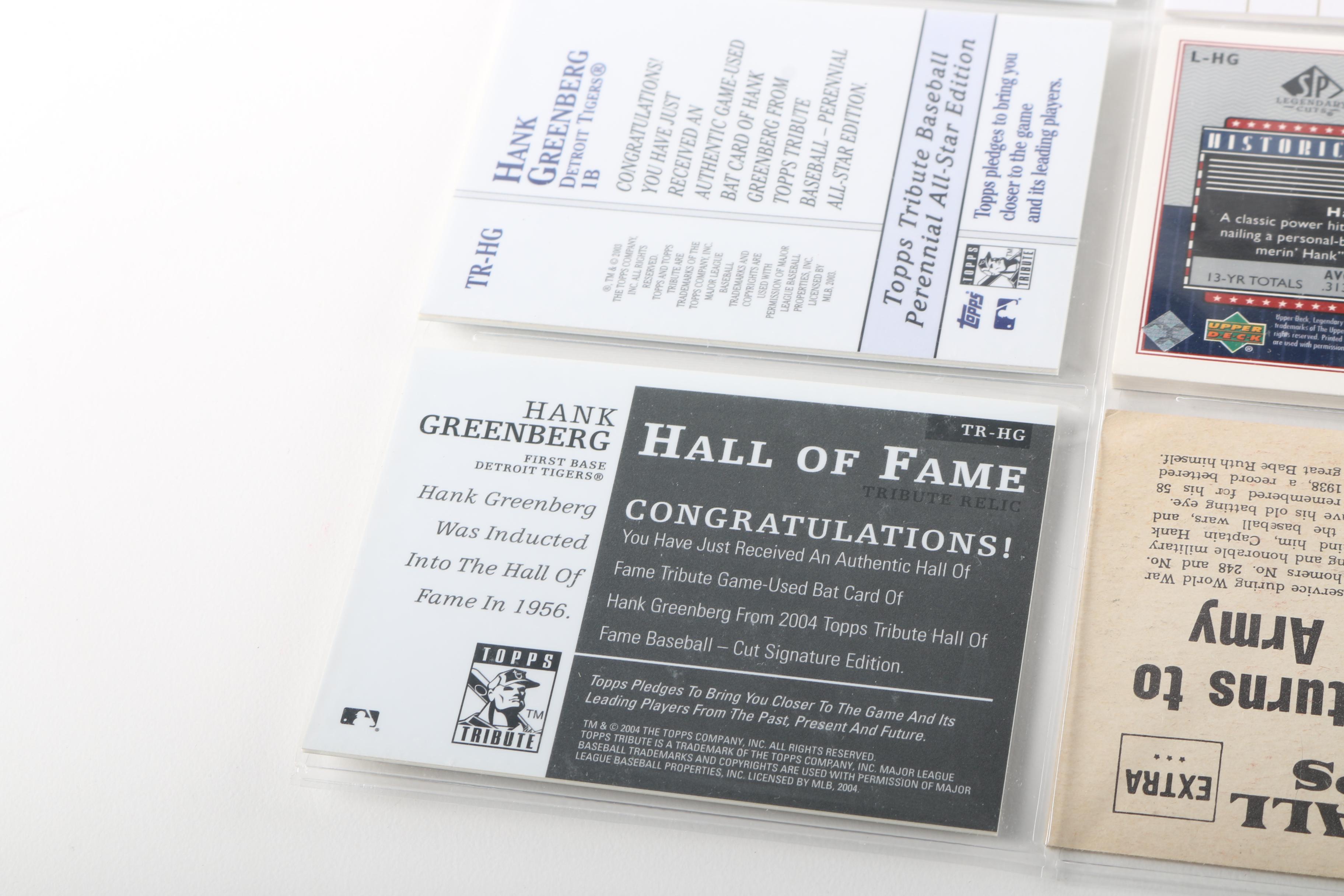 Detroit Tigers Cards Featuring Trammel Signature and Game-Used Memorabilia