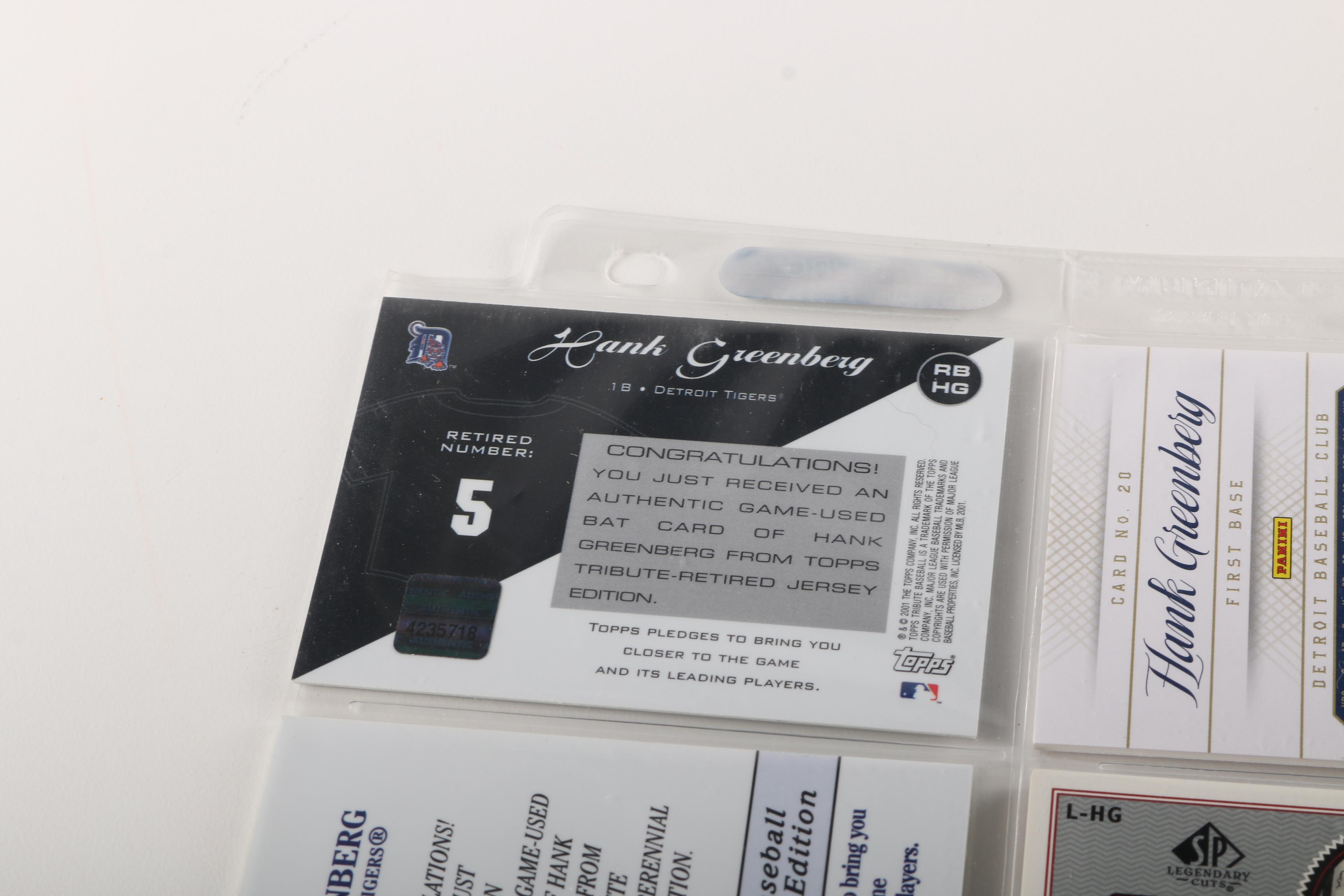 Detroit Tigers Cards Featuring Trammel Signature and Game-Used Memorabilia