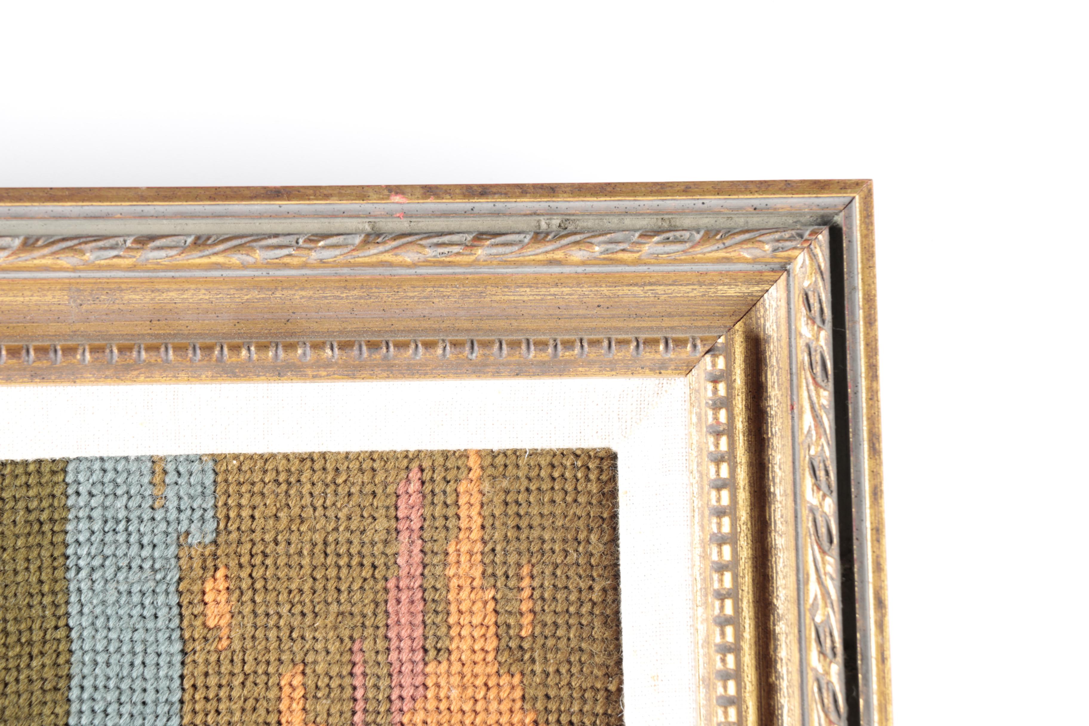 Vintage Needlepoint After Jean-Honoré Fragonard "A Young Girl Reading"