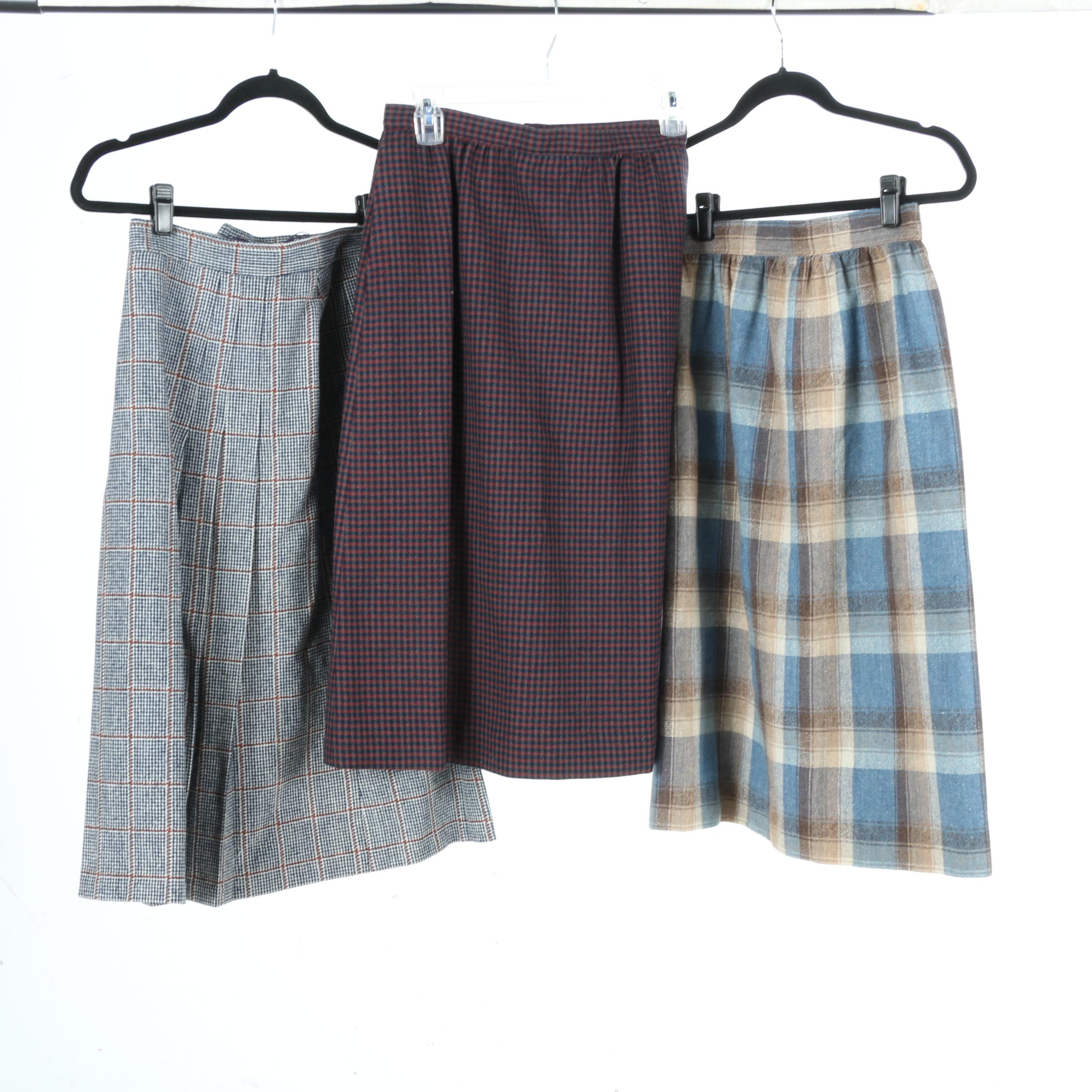 Three Vintage Wool Skirts