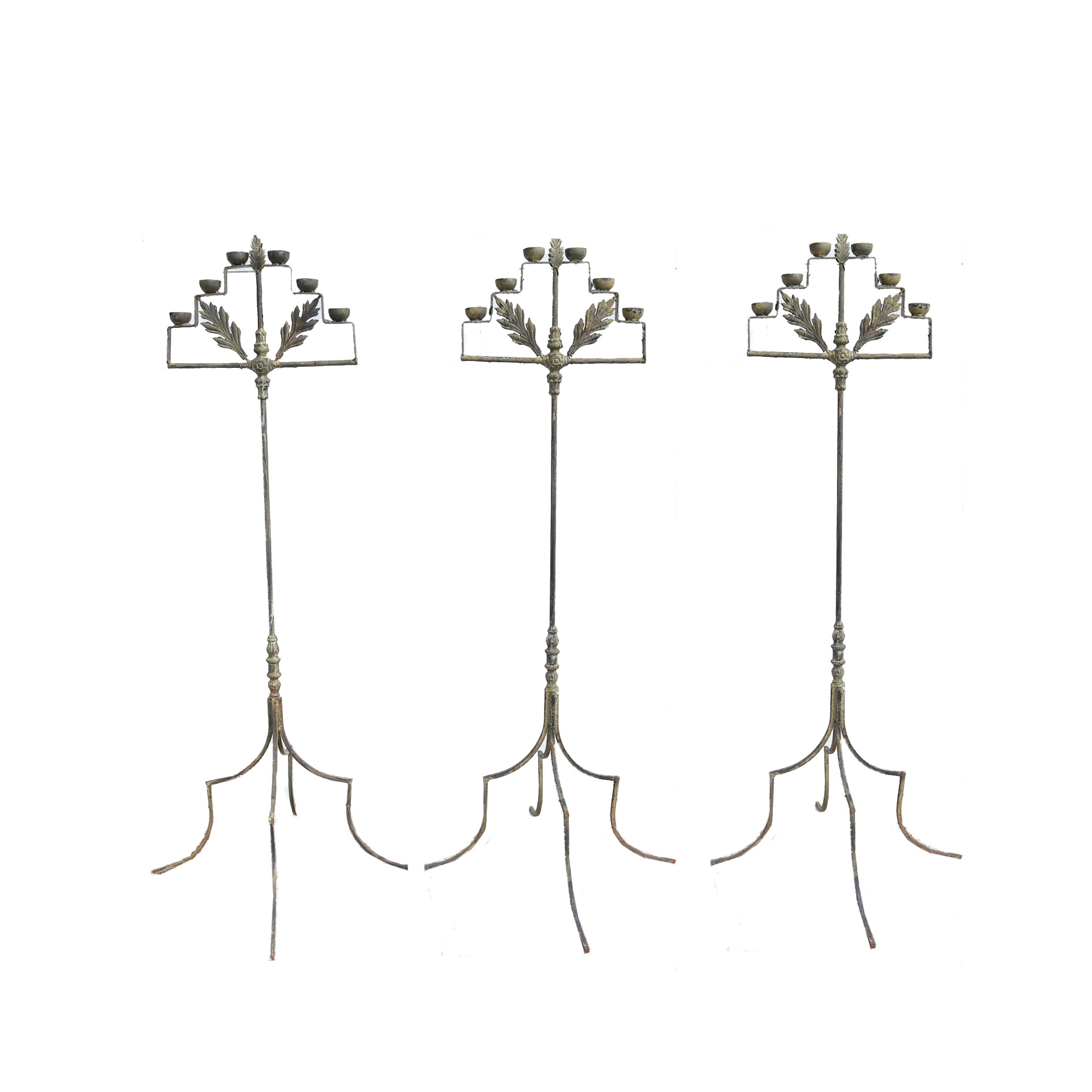 Vintage Outdoor Candle Stands EBTH