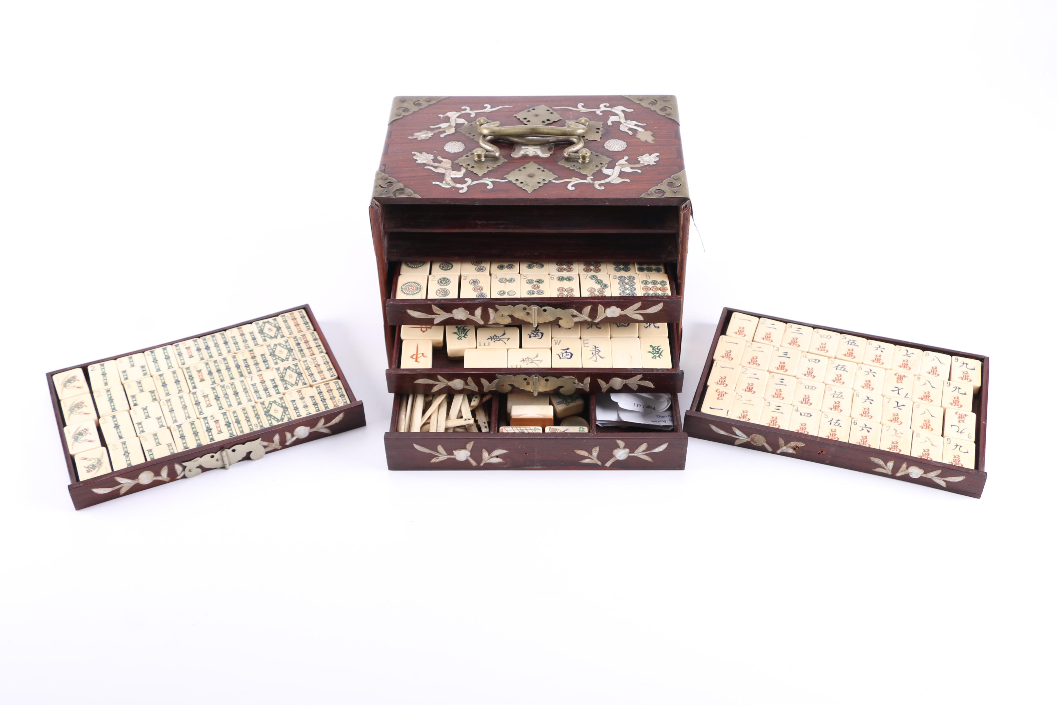 Vintage Mahjong Game Set
