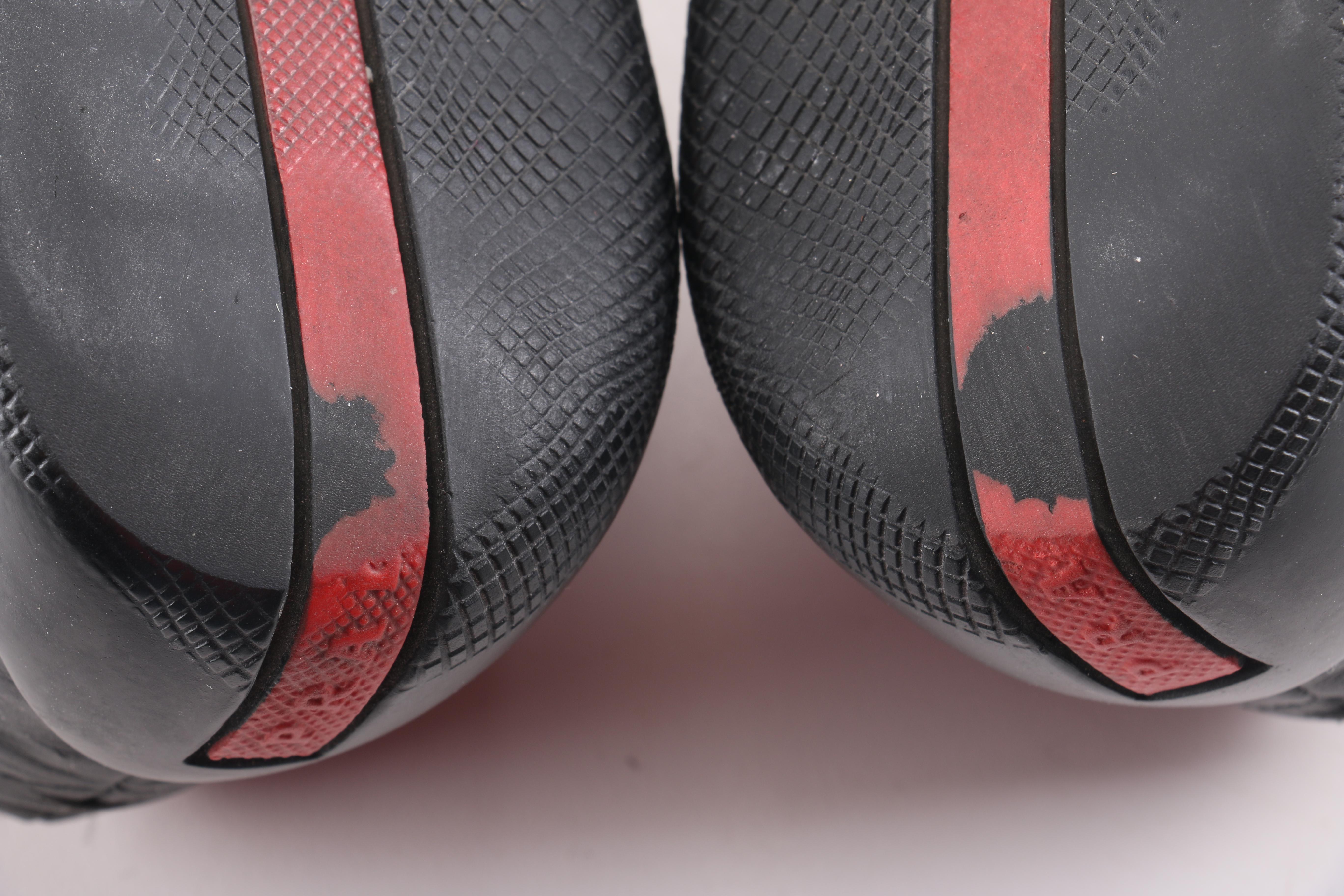 Prada Black Leather Toggle Loafers with Vibram Soles